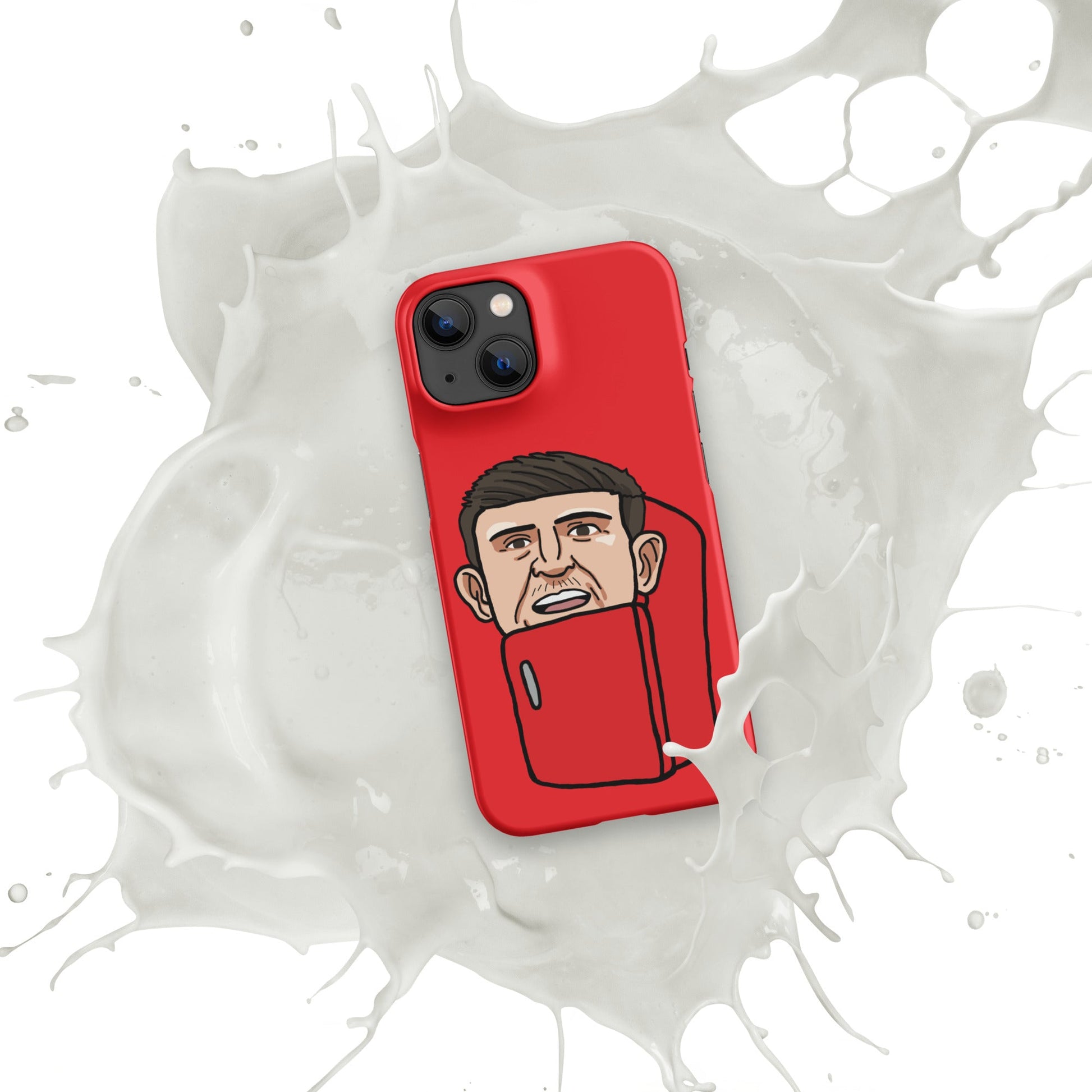 Harry ''The Fridge'' Maguire Snap Case for iPhone® Red Matte iPhone 14 Mobile Phone Cases Football Harry Maguire Manchester United The Fridge Next Cult Brand