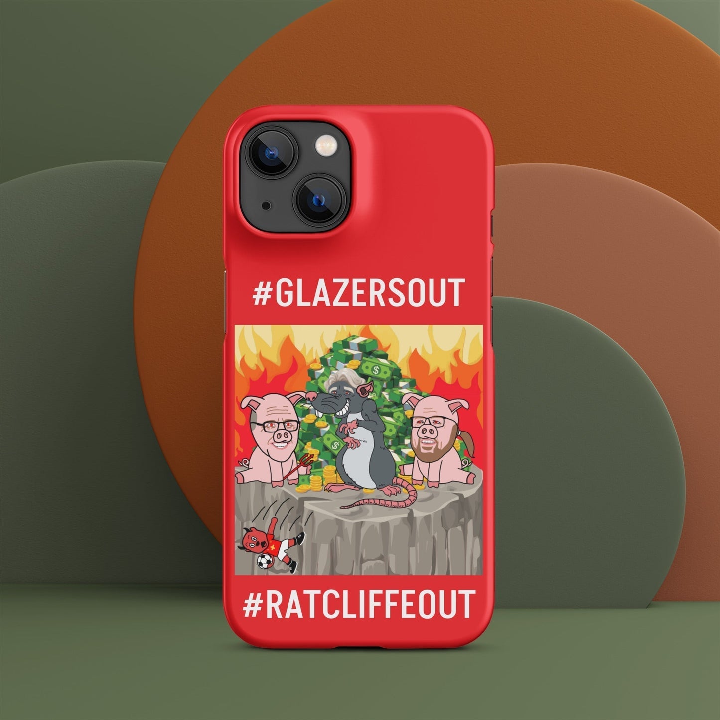 Manchester United Ratcliffe Out, Glazers Out Snap case for iPhone® red Matte iPhone 14 Mobile Phone Cases Football GlazersOut Manchester United RatcliffeOut Next Cult Brand