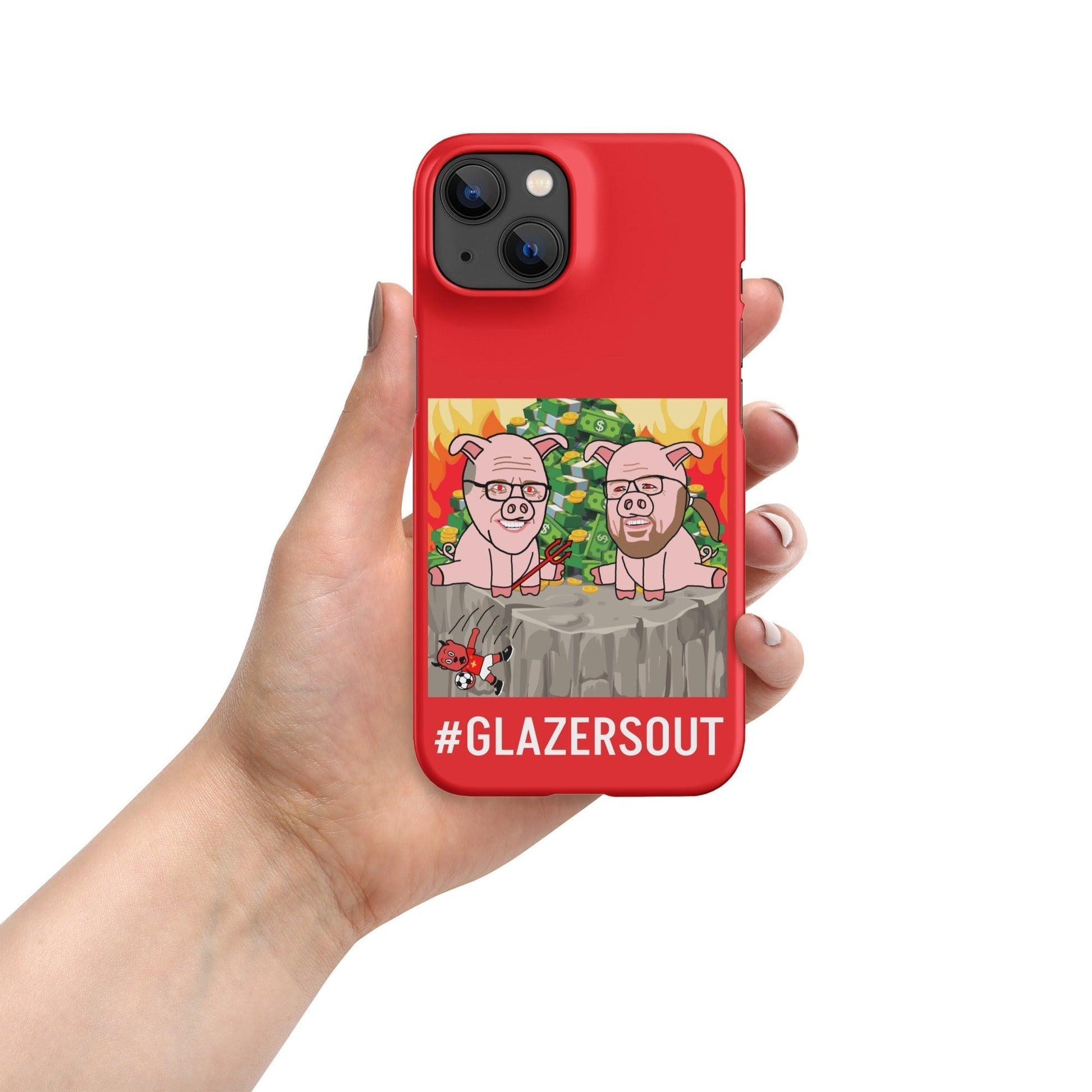 Glazers Out Manchester United Snap case for iPhone® red Matte iPhone 14 Mobile Phone Cases Football GlazersOut Manchester United Next Cult Brand