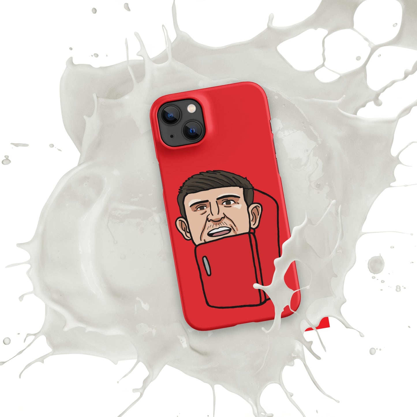 Harry ''The Fridge'' Maguire Snap Case for iPhone® Red Matte iPhone 14 Plus Mobile Phone Cases Football Harry Maguire Manchester United The Fridge Next Cult Brand