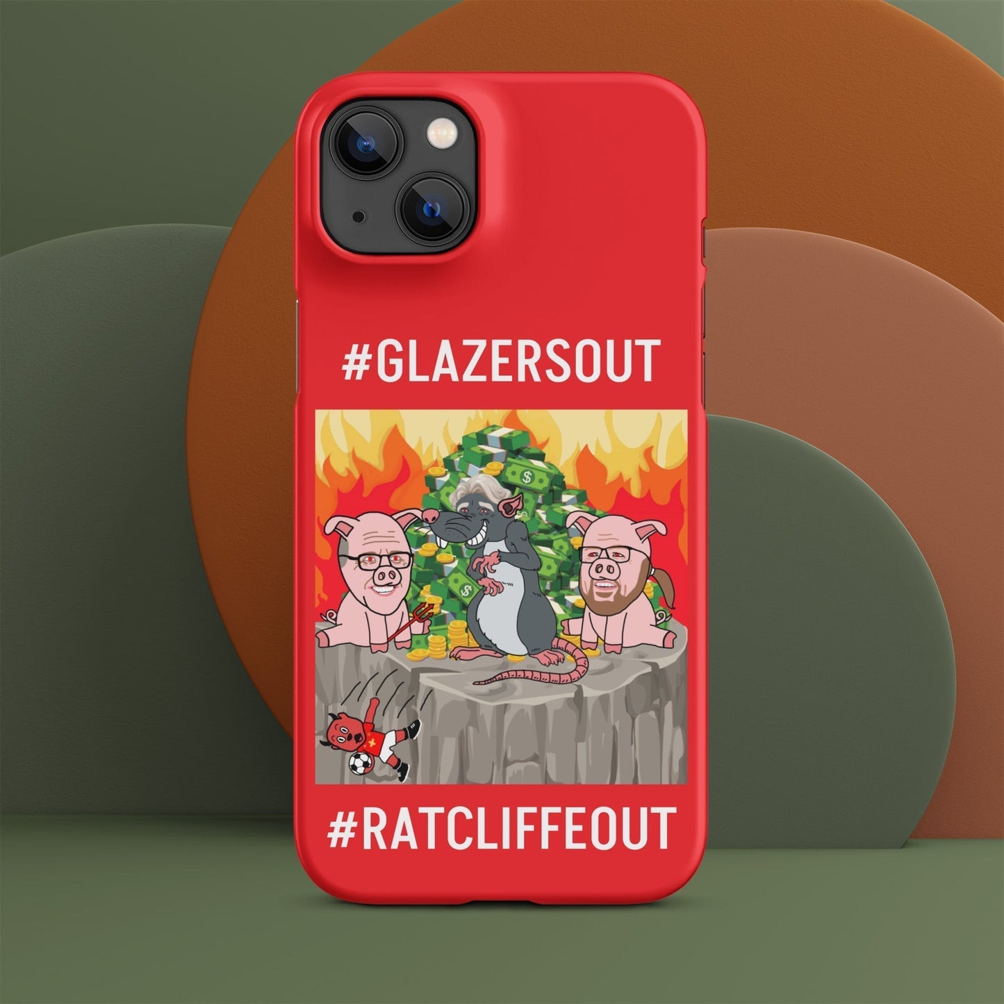 Manchester United Ratcliffe Out, Glazers Out Snap case for iPhone® red Matte iPhone 14 Plus Mobile Phone Cases Football GlazersOut Manchester United RatcliffeOut Next Cult Brand