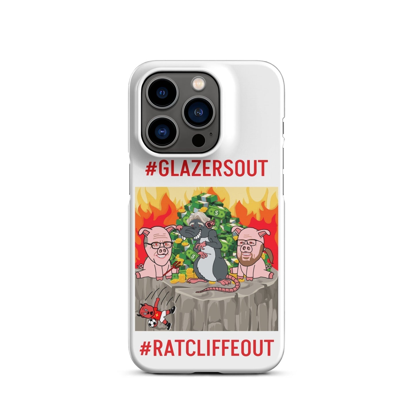 Manchester United Ratcliffe Out, Glazers Out Phone Snap case for iPhone® Matte iPhone 14 Pro Mobile Phone Cases Football GlazersOut Manchester United RatcliffeOut Next Cult Brand