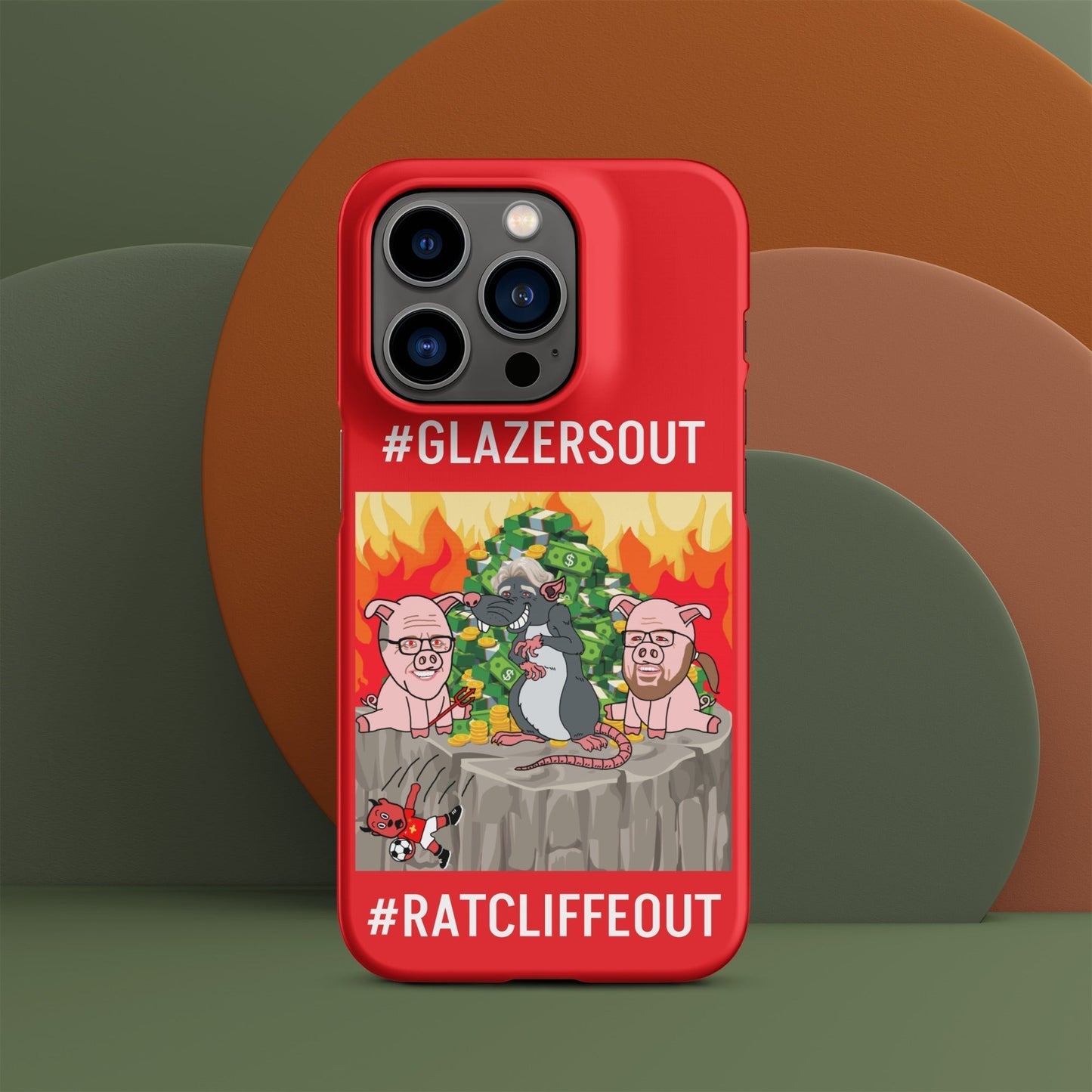 Manchester United Ratcliffe Out, Glazers Out Snap case for iPhone® red Matte iPhone 14 Pro Mobile Phone Cases Football GlazersOut Manchester United RatcliffeOut Next Cult Brand