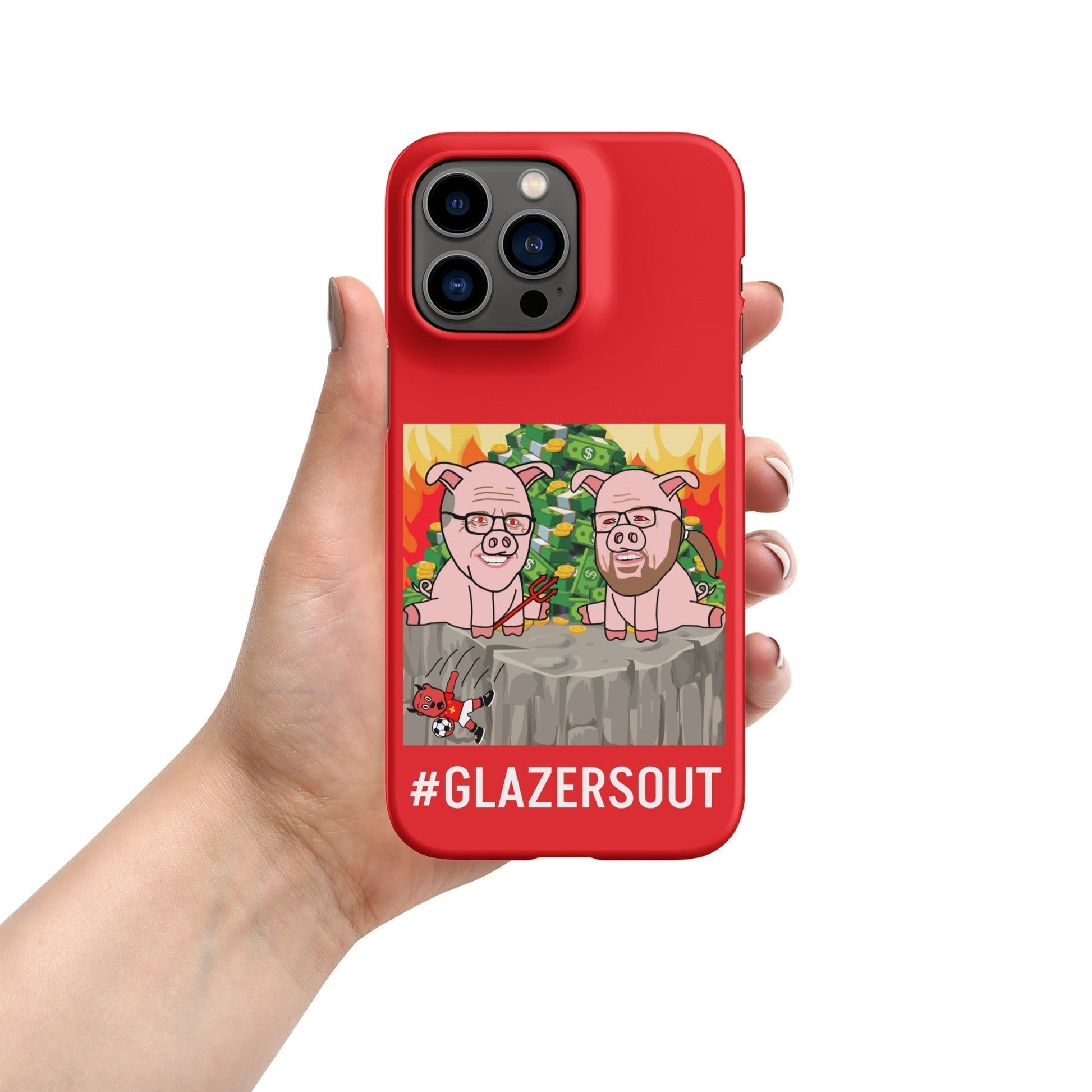 Glazers Out Manchester United Snap case for iPhone® red Matte iPhone 14 Pro Max Mobile Phone Cases Football GlazersOut Manchester United Next Cult Brand