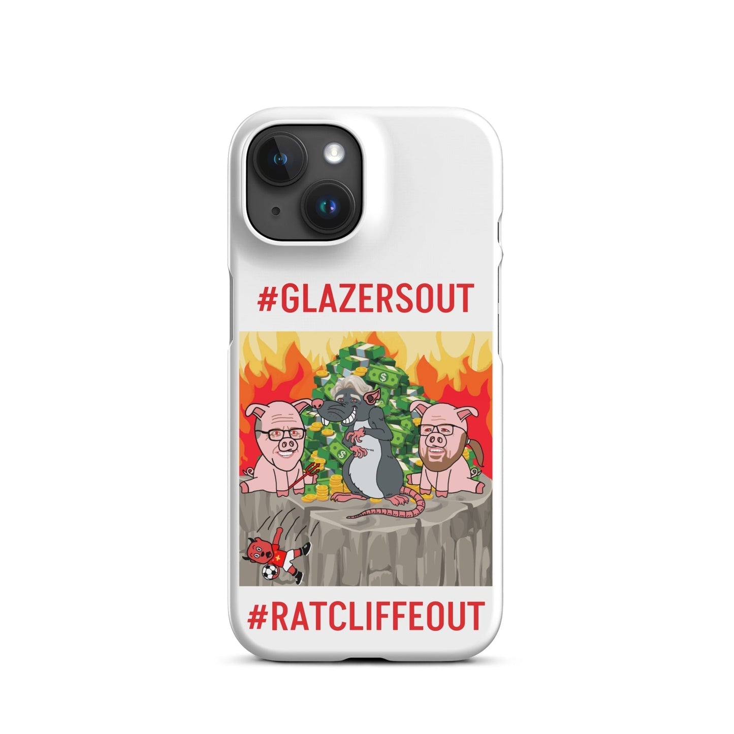 Manchester United Ratcliffe Out, Glazers Out Phone Snap case for iPhone® Next Cult Brand Football, GlazersOut, Manchester United, RatcliffeOut