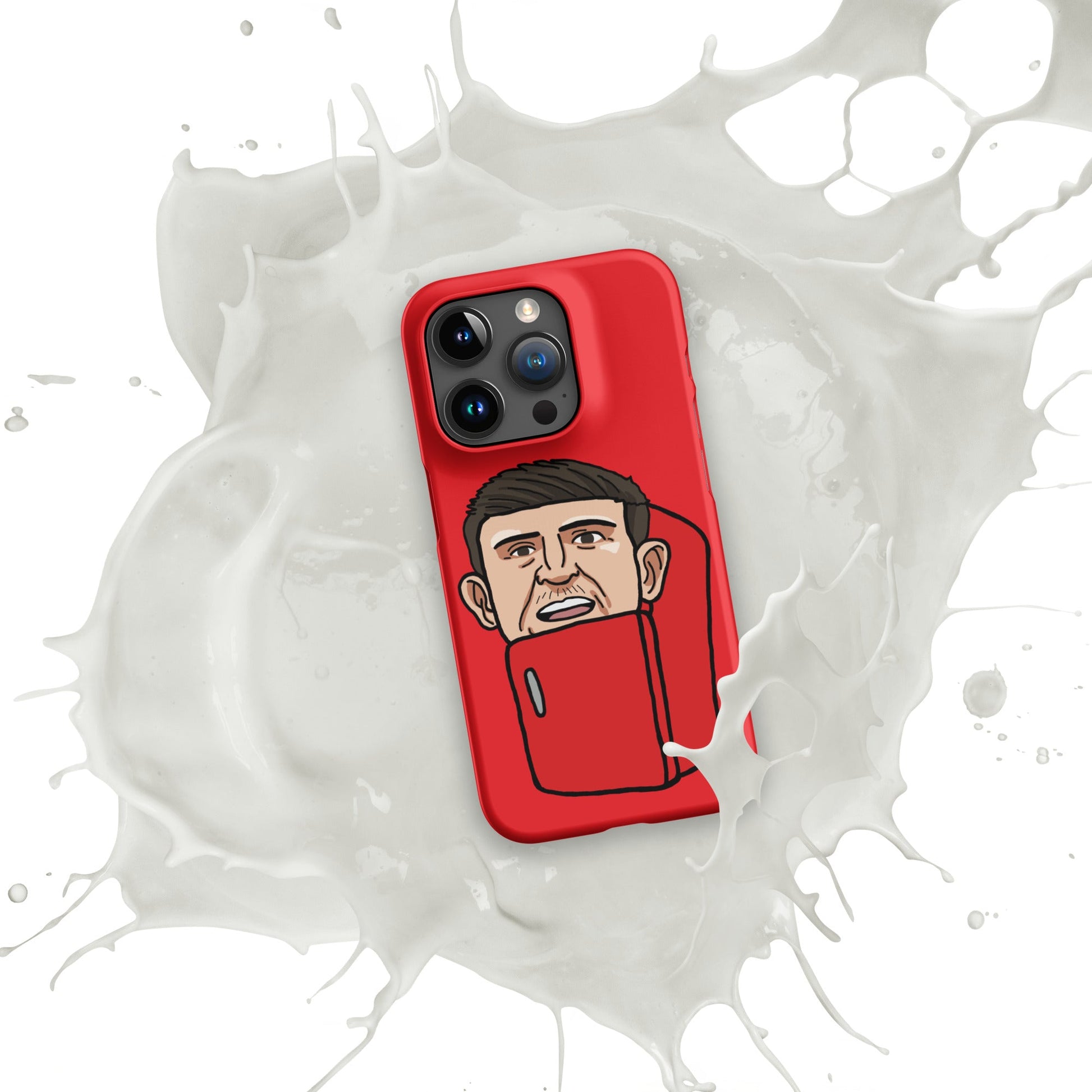 Harry ''The Fridge'' Maguire Snap Case for iPhone® Red Matte iPhone 15 Pro Mobile Phone Cases Football Harry Maguire Manchester United The Fridge Next Cult Brand