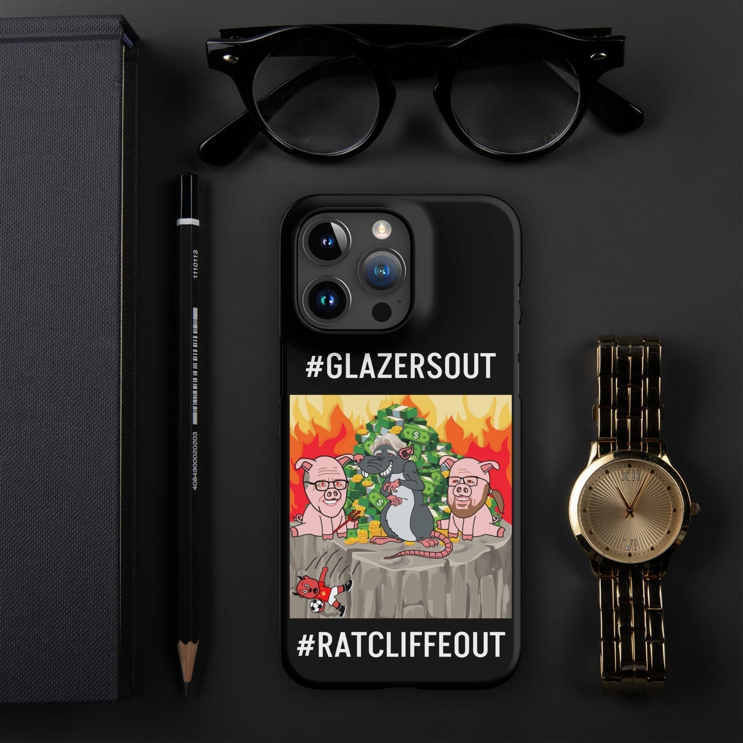 Manchester United Ratcliffe Out, Glazers Out Snap case for iPhone® black Next Cult Brand Football, GlazersOut, Manchester United, RatcliffeOut