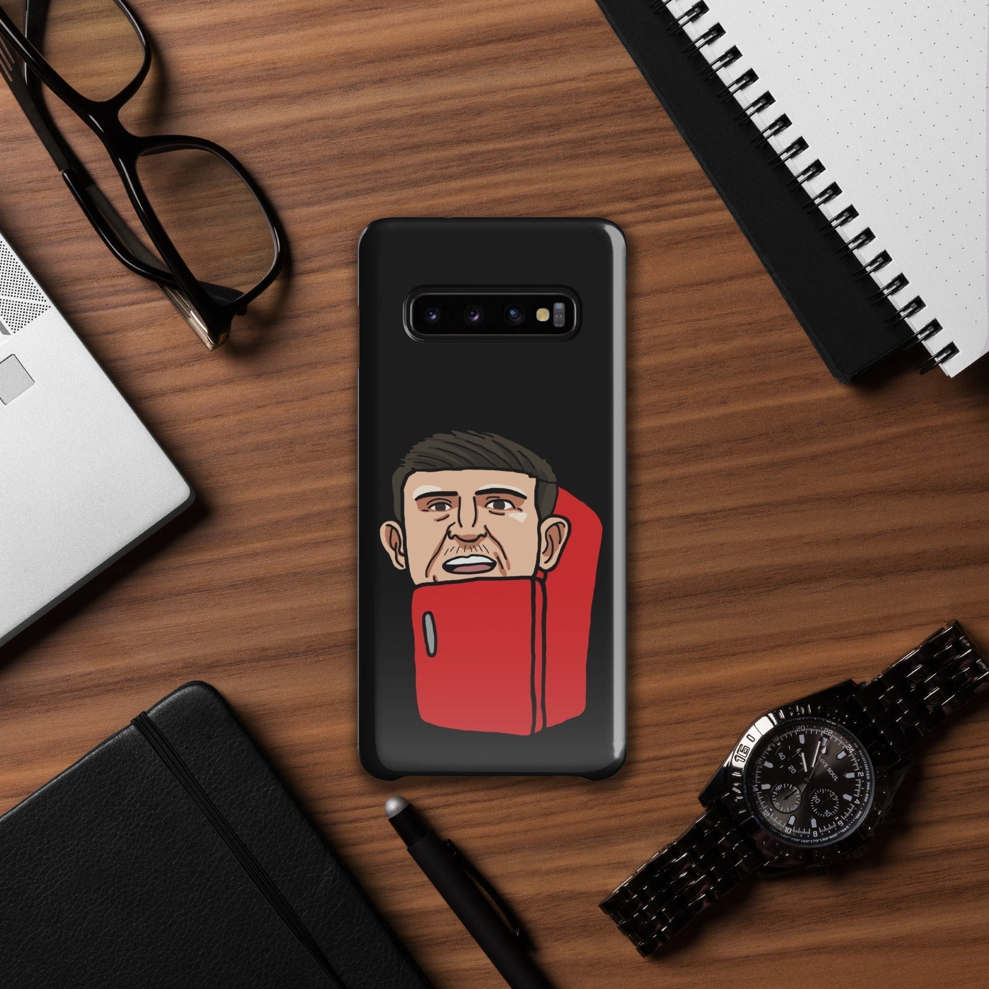 Harry ''The Fridge'' Maguire Snap Case for Samsung® Black Glossy Samsung Galaxy S10 Mobile Phone Cases Football Harry Maguire Manchester United The Fridge Next Cult Brand