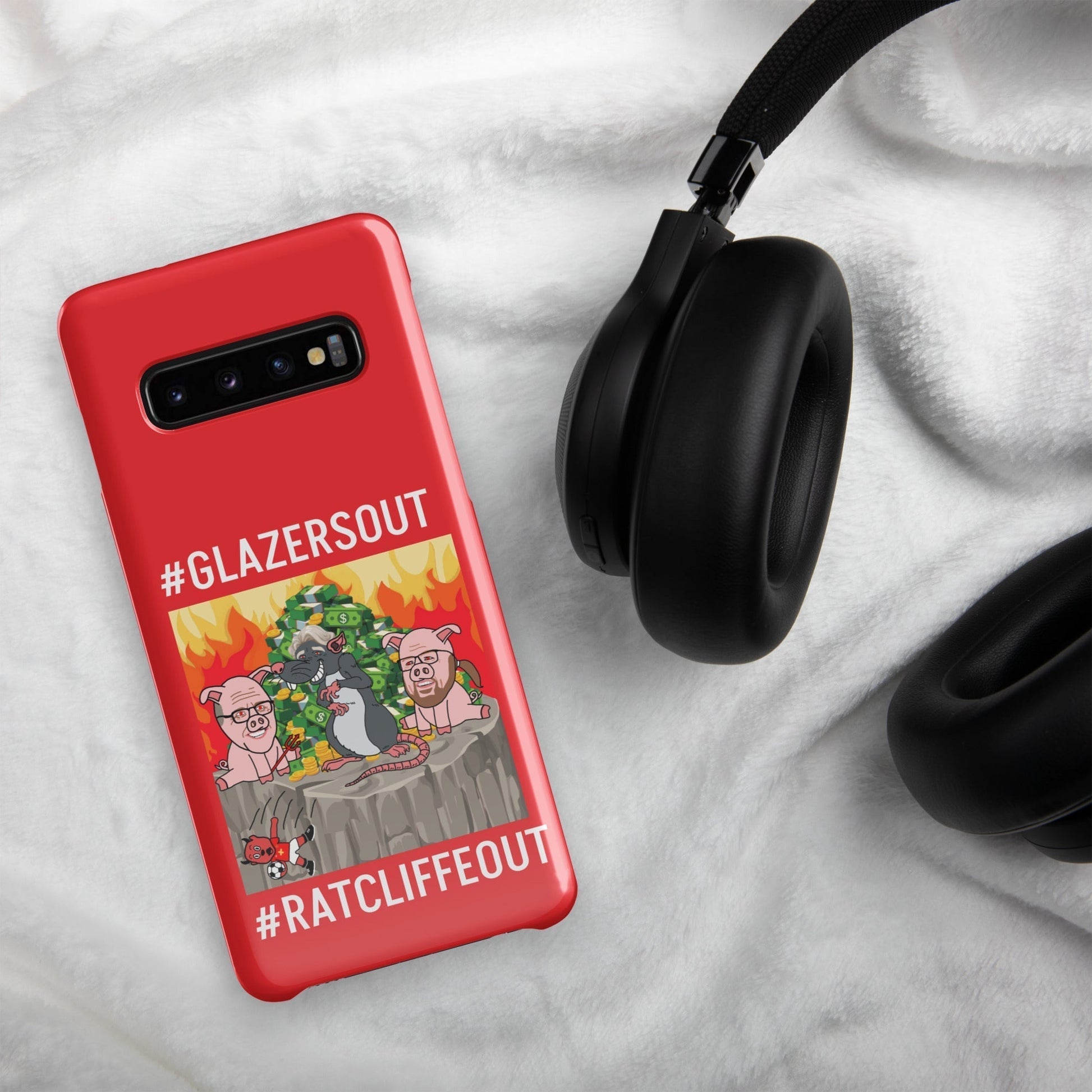 Manchester United Ratcliffe Out, Glazers Out Snap case for Samsung® red Glossy Samsung Galaxy S10 Mobile Phone Cases Football GlazersOut Manchester United RatcliffeOut Next Cult Brand