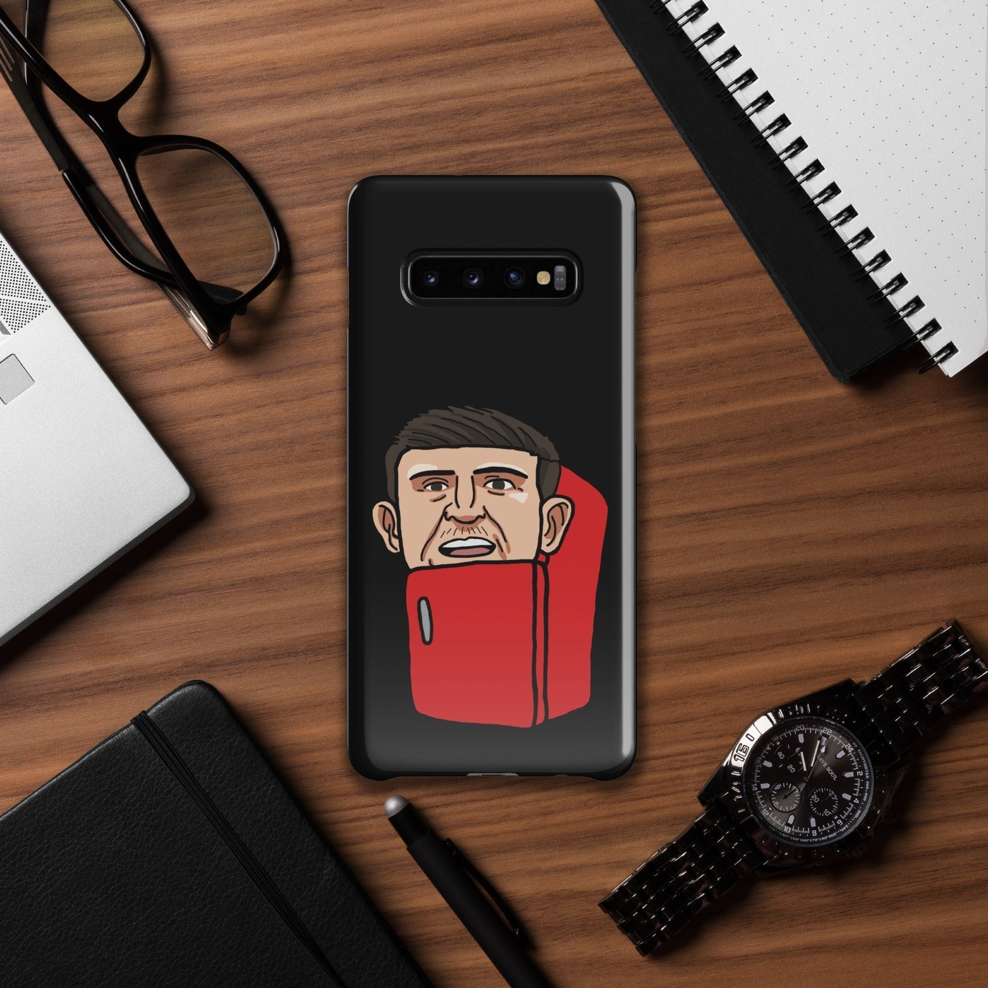 Harry ''The Fridge'' Maguire Snap Case for Samsung® Black Glossy Samsung Galaxy S10 Plus Mobile Phone Cases Football Harry Maguire Manchester United The Fridge Next Cult Brand