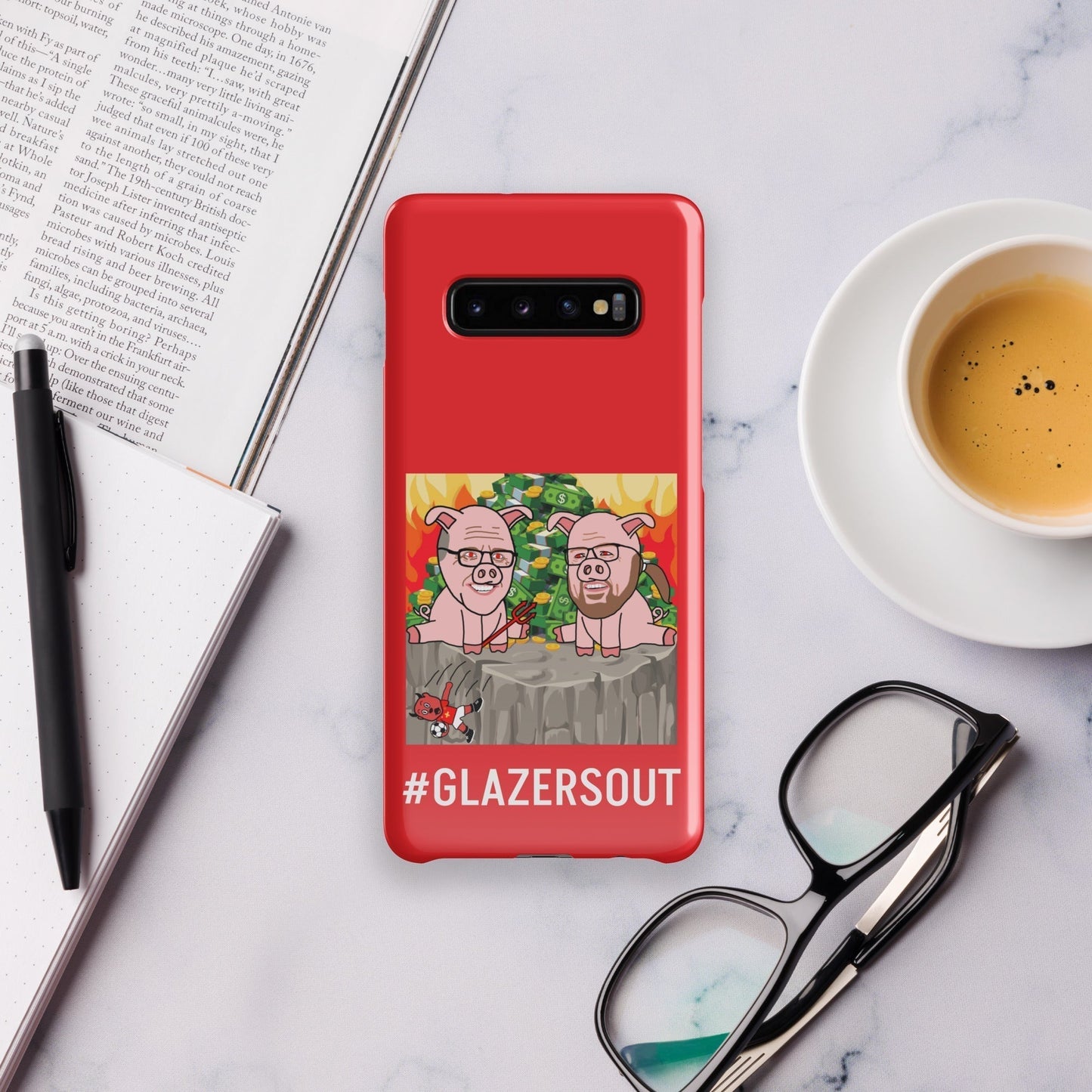 Glazers Out Manchester United Snap case for Samsung® red Glossy Samsung Galaxy S10 Plus Mobile Phone Cases Football GlazersOut Manchester United Next Cult Brand