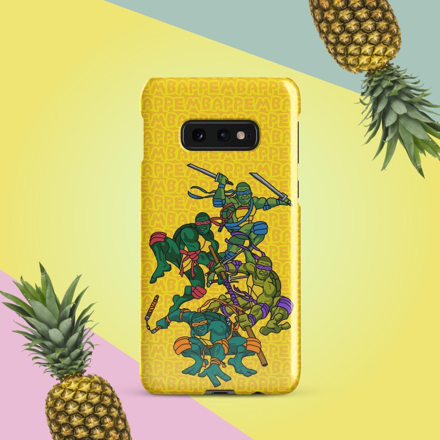 Kylian Mbappe Ninja Turtles funny football/ soccer meme Snap case for Samsung® yellow Glossy Samsung Galaxy S10e Mobile Phone Cases Football Kylian Mbappe Ninja Turtles PSG Real Madrid Next Cult Brand