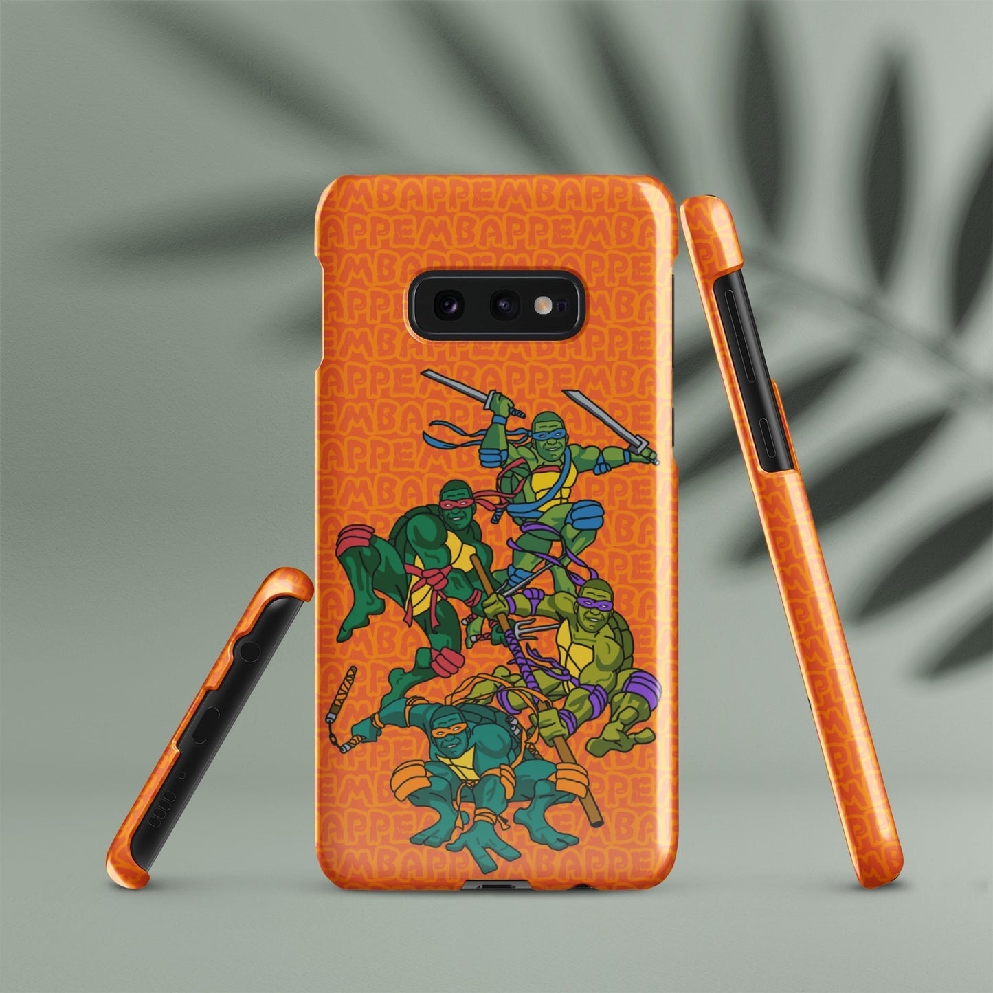 Kylian Mbappe Ninja Turtles funny football/ soccer meme Snap case for Samsung® orange Glossy Samsung Galaxy S10e Mobile Phone Cases Football Kylian Mbappe Ninja Turtles PSG Real Madrid Next Cult Brand