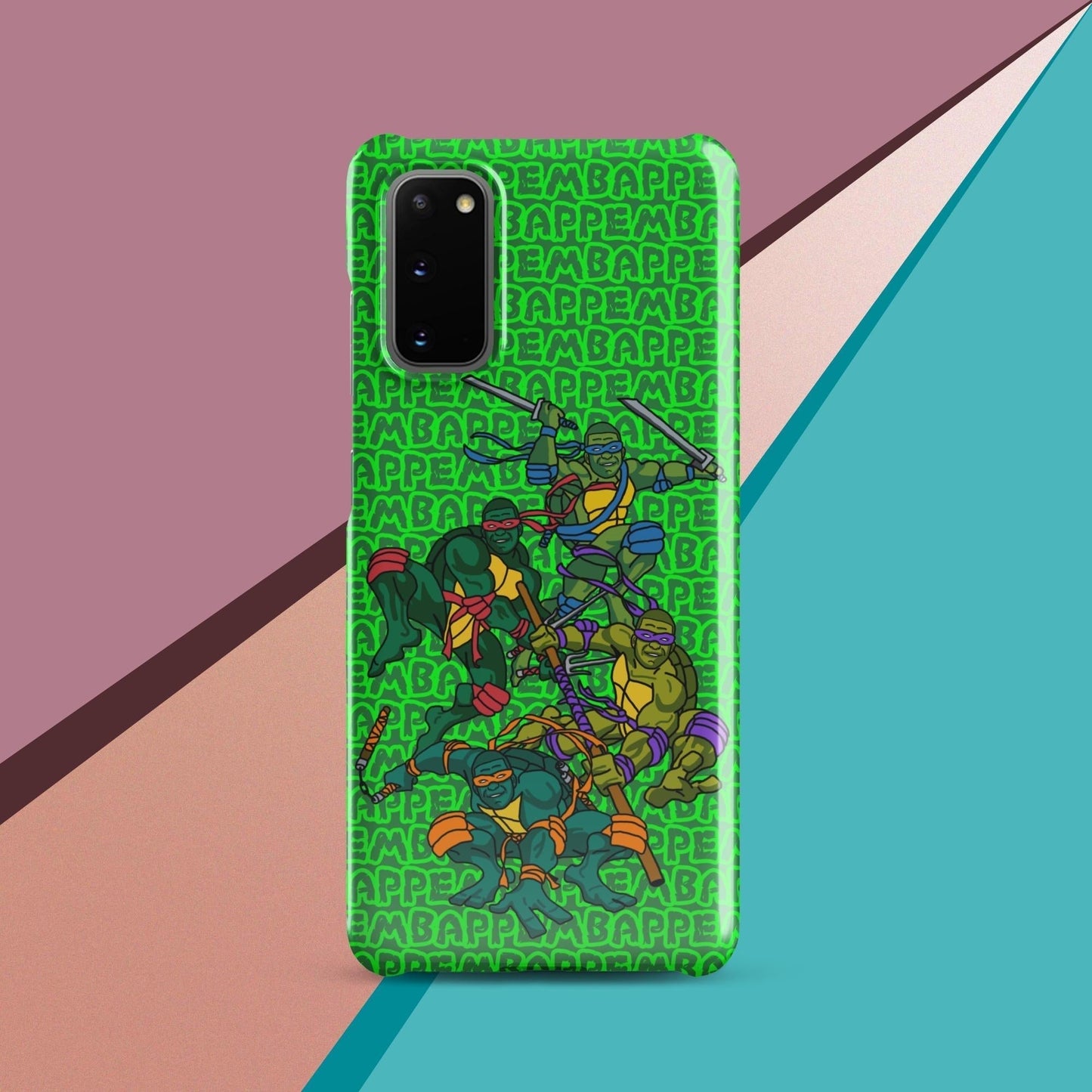 Kylian Mbappe Ninja Turtles funny football/ soccer meme Snap case for Samsung® green Glossy Samsung Galaxy S20 Mobile Phone Cases Football Kylian Mbappe Ninja Turtles PSG Real Madrid Next Cult Brand