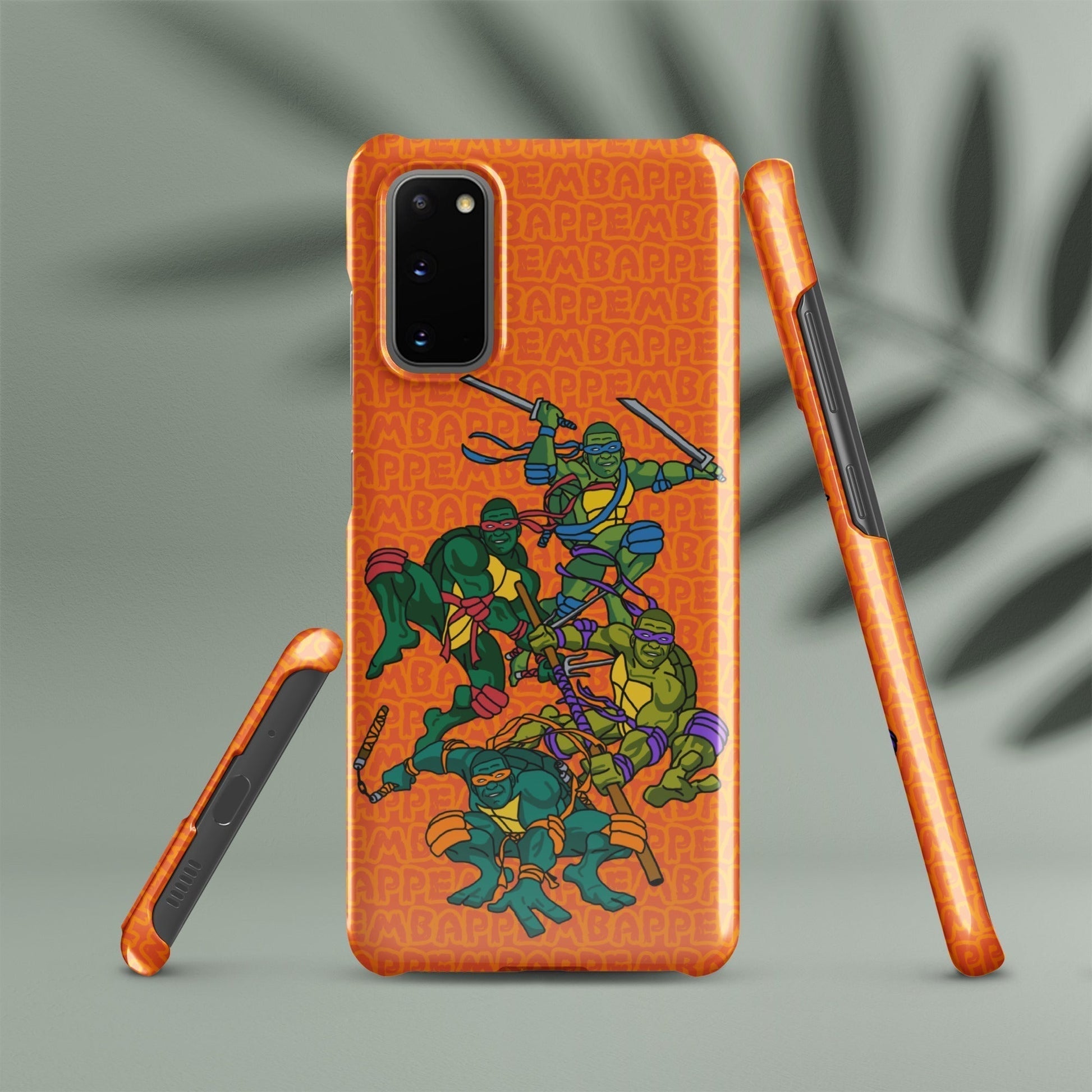 Kylian Mbappe Ninja Turtles funny football/ soccer meme Snap case for Samsung® orange Glossy Samsung Galaxy S20 Mobile Phone Cases Football Kylian Mbappe Ninja Turtles PSG Real Madrid Next Cult Brand