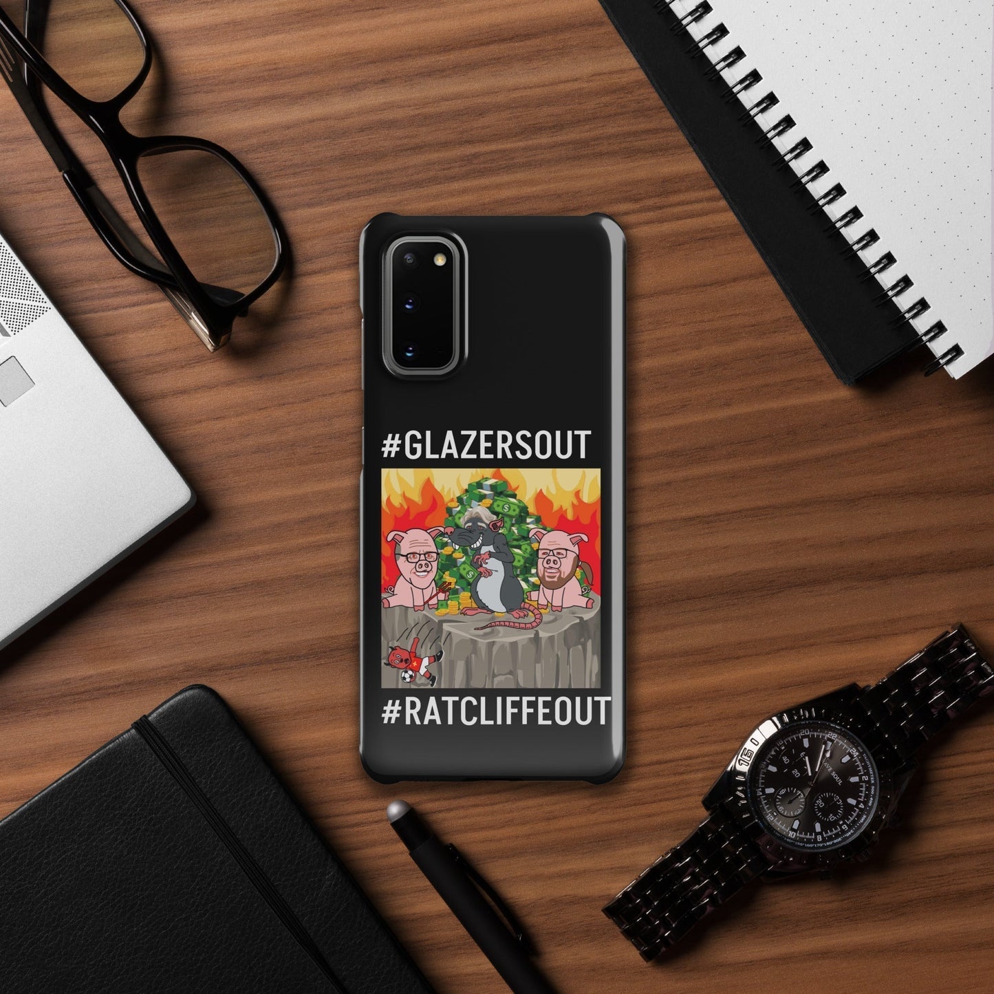 Manchester United Ratcliffe Out, Glazers Out Snap case for Samsung® black Glossy Samsung Galaxy S20 Mobile Phone Cases Football GlazersOut Manchester United RatcliffeOut Next Cult Brand