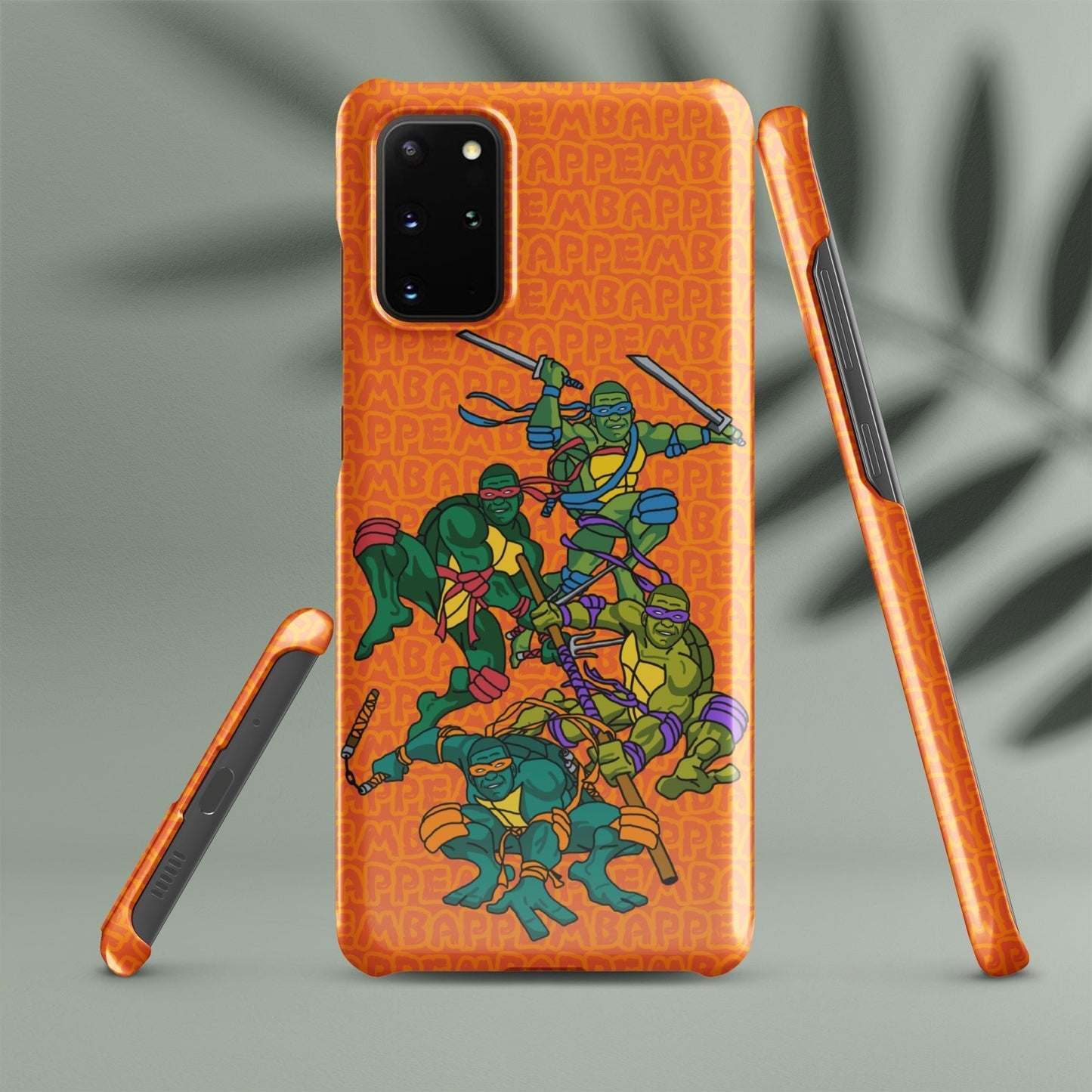 Kylian Mbappe Ninja Turtles funny football/ soccer meme Snap case for Samsung® orange Glossy Samsung Galaxy S20 Plus Mobile Phone Cases Football Kylian Mbappe Ninja Turtles PSG Real Madrid Next Cult Brand