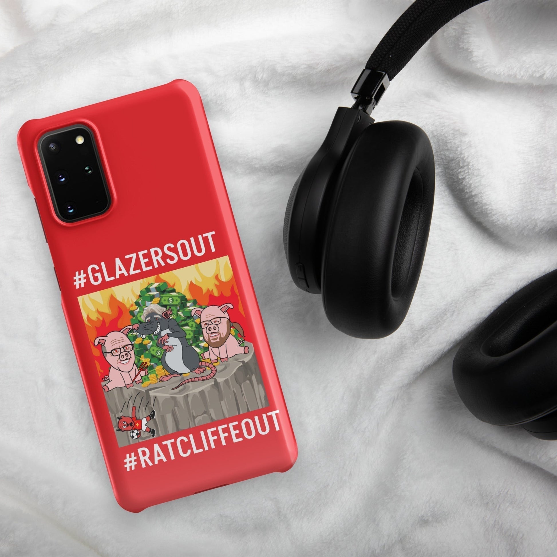 Manchester United Ratcliffe Out, Glazers Out Snap case for Samsung® red Glossy Samsung Galaxy S20 Plus Mobile Phone Cases Football GlazersOut Manchester United RatcliffeOut Next Cult Brand