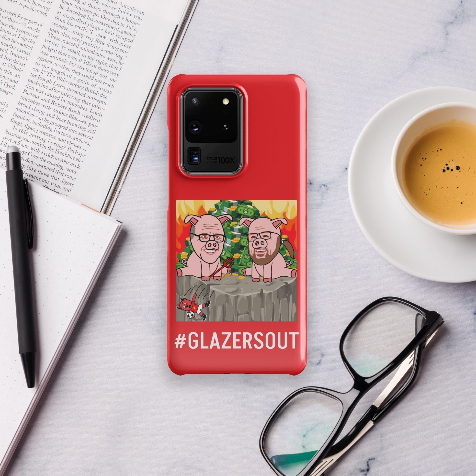 Glazers Out Manchester United Snap case for Samsung® red Glossy Samsung Galaxy S20 Ultra Mobile Phone Cases Football GlazersOut Manchester United Next Cult Brand