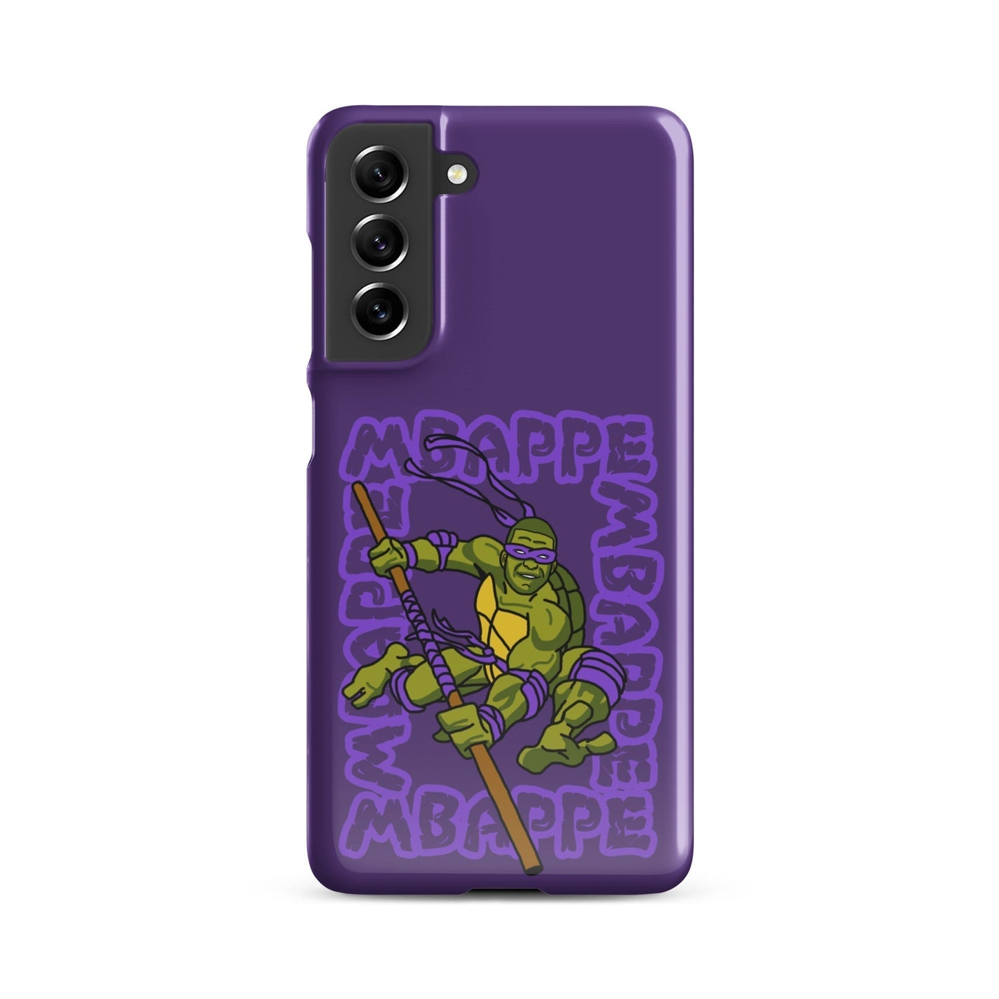 Kylian Mbappe Purple Ninja Turtle Donatello Snap case for Samsung® Glossy Samsung Galaxy S21 FE Mobile Phone Cases Football Kylian Mbappe Ninja Turtles PSG Real Madrid Next Cult Brand