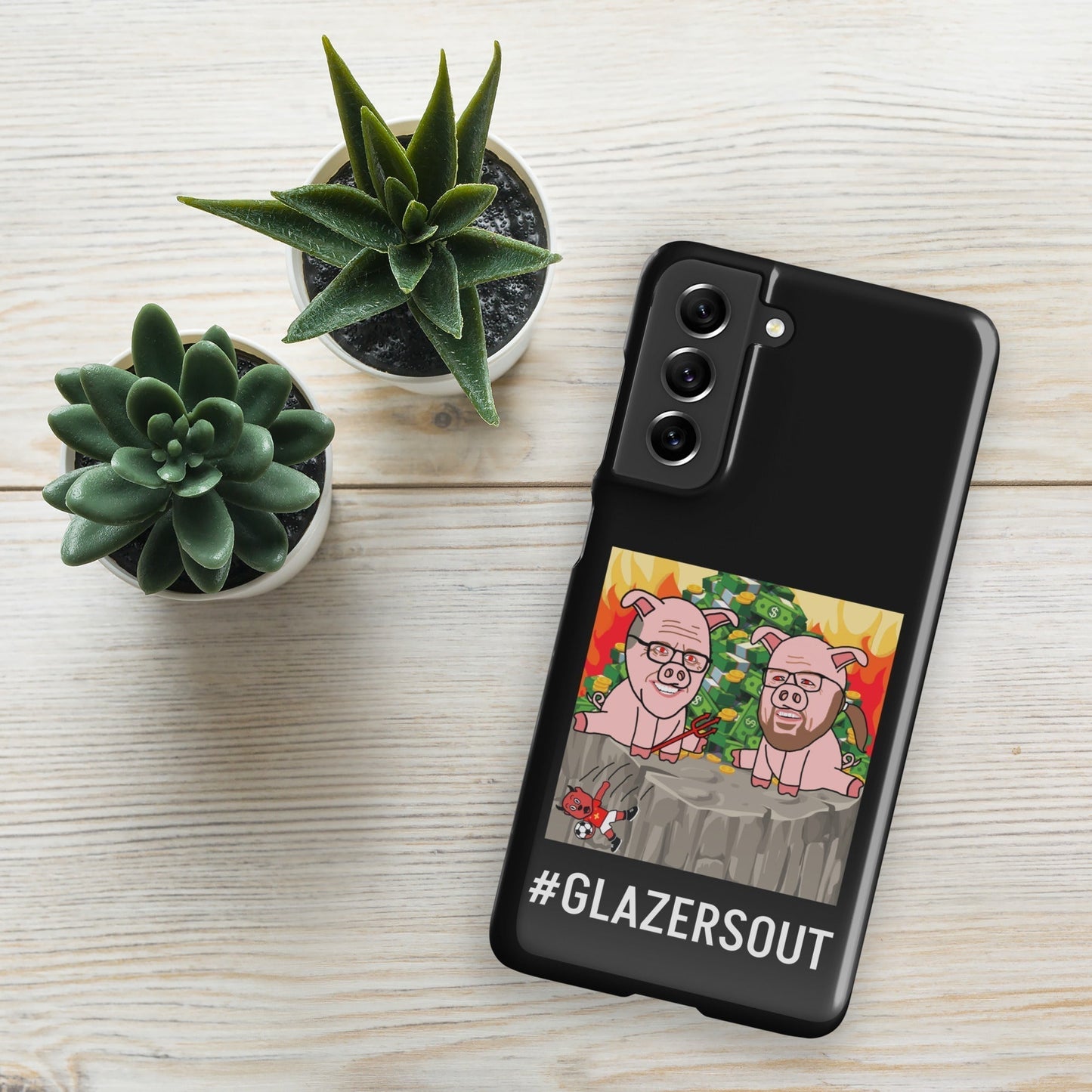 Glazers Out Manchester United Snap case for Samsung® black Glossy Samsung Galaxy S21 FE Mobile Phone Cases Football GlazersOut Manchester United Next Cult Brand