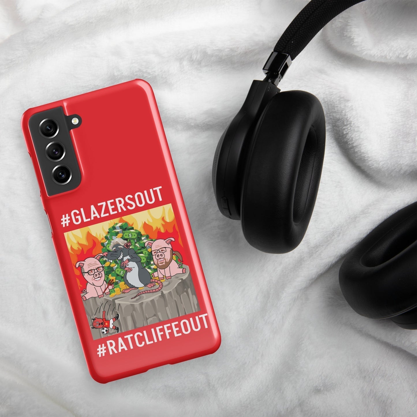 Manchester United Ratcliffe Out, Glazers Out Snap case for Samsung® red Glossy Samsung Galaxy S21 Mobile Phone Cases Football GlazersOut Manchester United RatcliffeOut Next Cult Brand