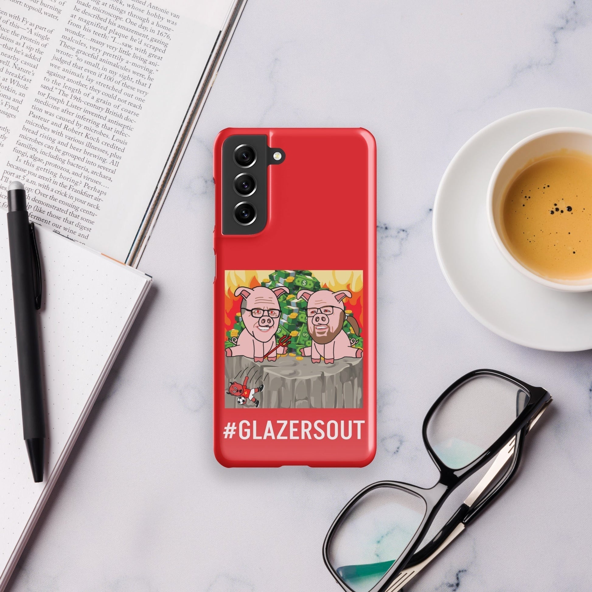 Glazers Out Manchester United Snap case for Samsung® red Glossy Samsung Galaxy S21 Mobile Phone Cases Football GlazersOut Manchester United Next Cult Brand