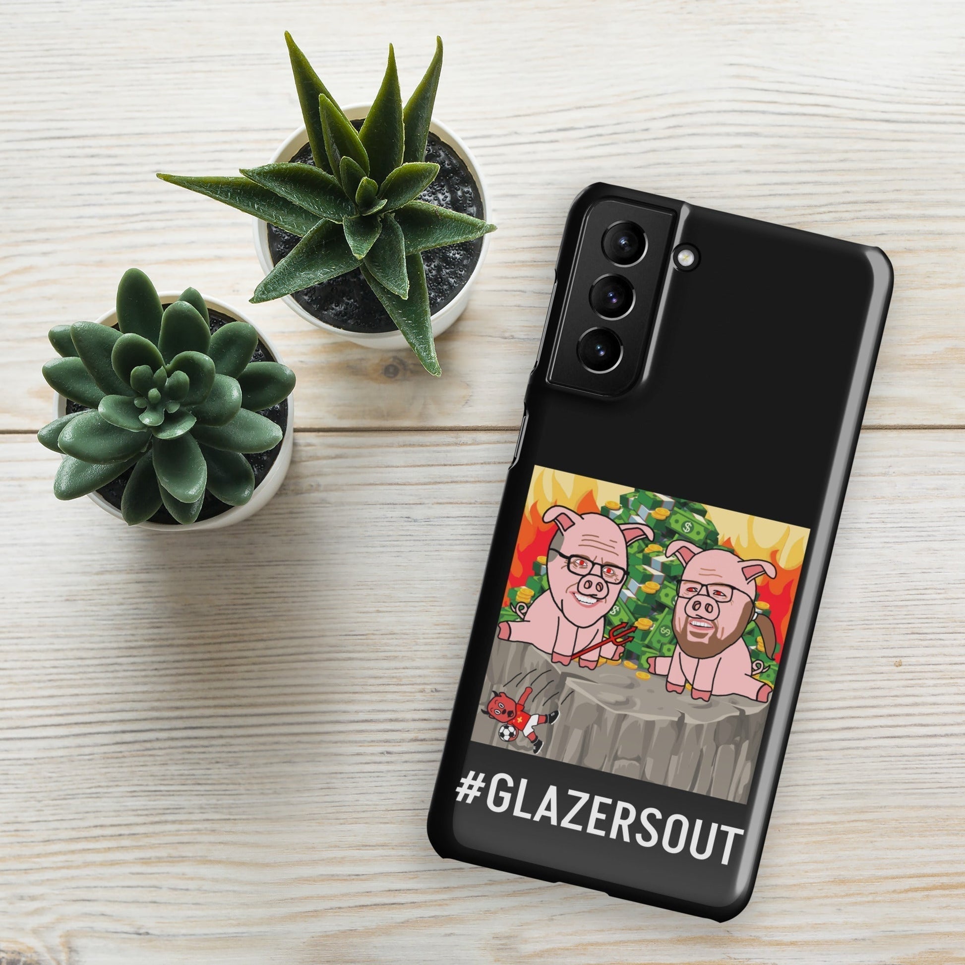 Glazers Out Manchester United Snap case for Samsung® black Glossy Samsung Galaxy S21 Plus Mobile Phone Cases Football GlazersOut Manchester United Next Cult Brand