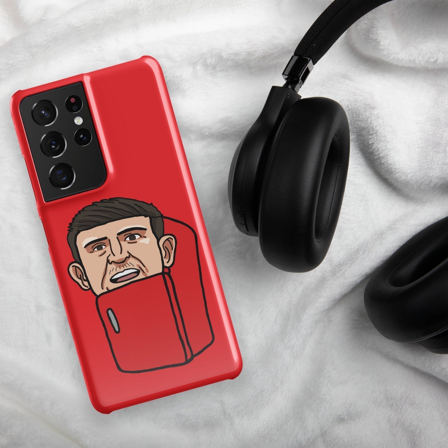 Harry ''The Fridge'' Maguire Snap Case for Samsung® Red Glossy Samsung Galaxy S21 Ultra Mobile Phone Cases Football Harry Maguire Manchester United The Fridge Next Cult Brand