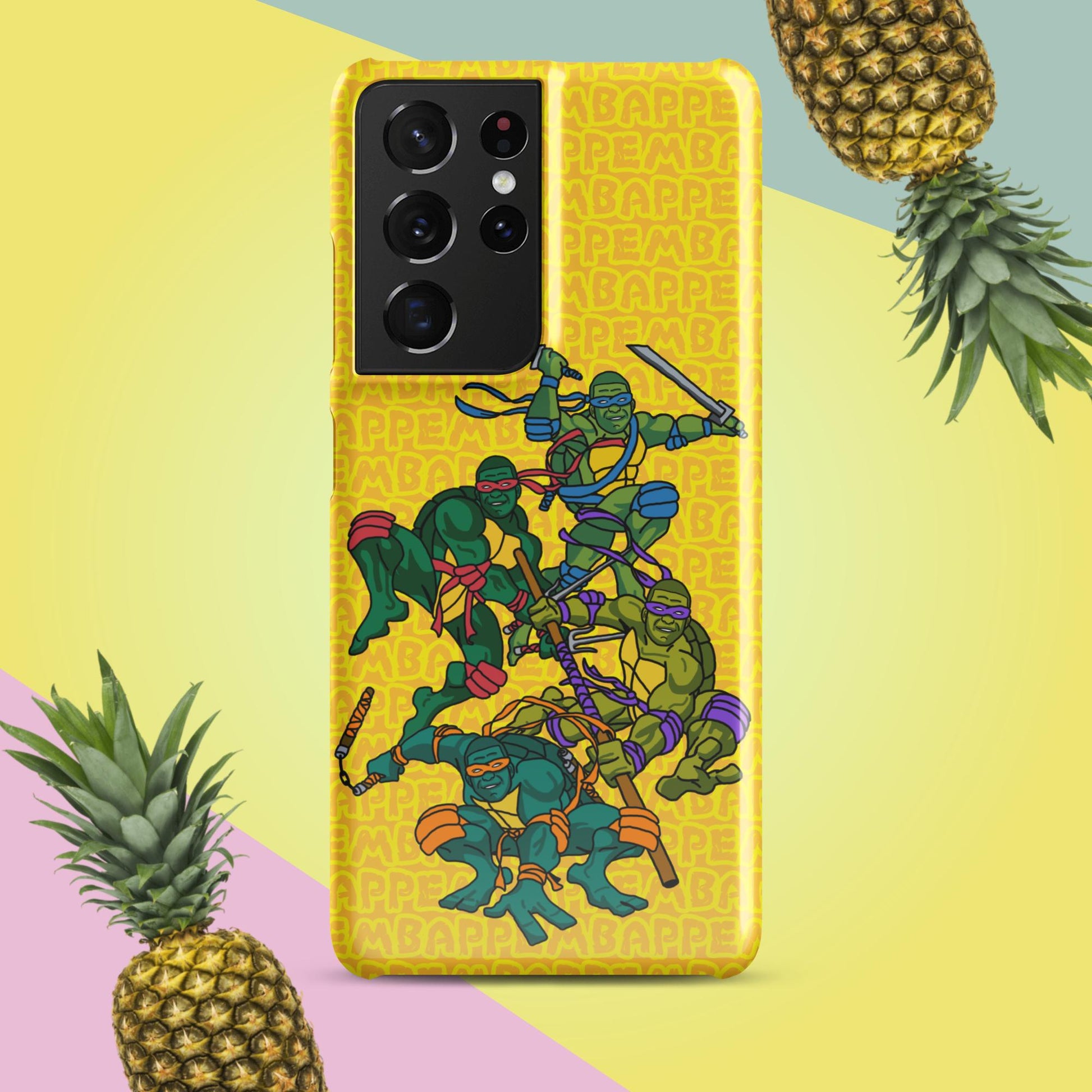 Kylian Mbappe Ninja Turtles funny football/ soccer meme Snap case for Samsung® yellow Next Cult Brand Football, Kylian Mbappe, Ninja Turtles, PSG