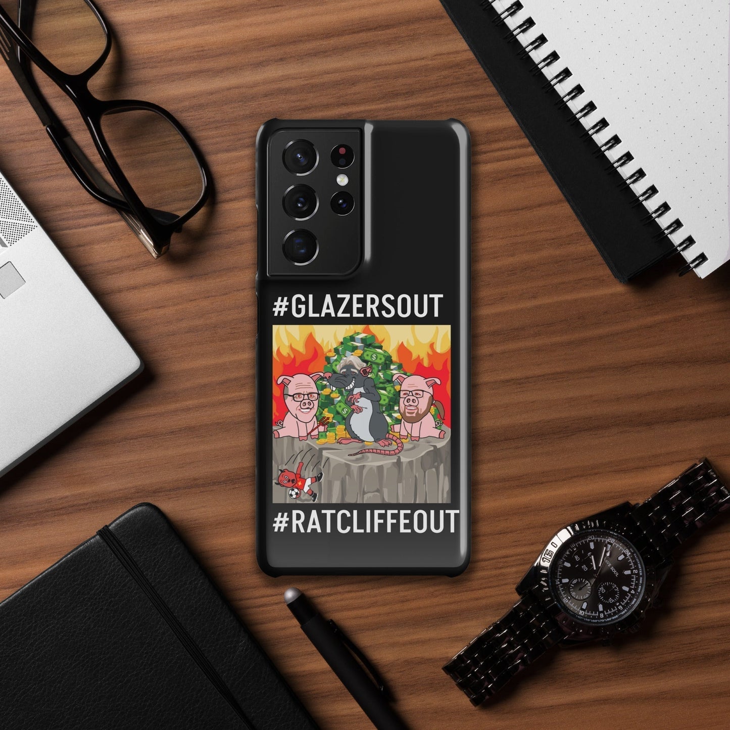 Manchester United Ratcliffe Out, Glazers Out Snap case for Samsung® black Next Cult Brand Football, GlazersOut, Manchester United, RatcliffeOut