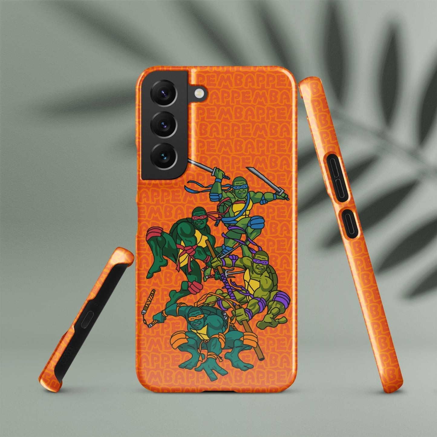 Kylian Mbappe Ninja Turtles funny football/ soccer meme Snap case for Samsung® orange Glossy Samsung Galaxy S22 Mobile Phone Cases Football Kylian Mbappe Ninja Turtles PSG Real Madrid Next Cult Brand