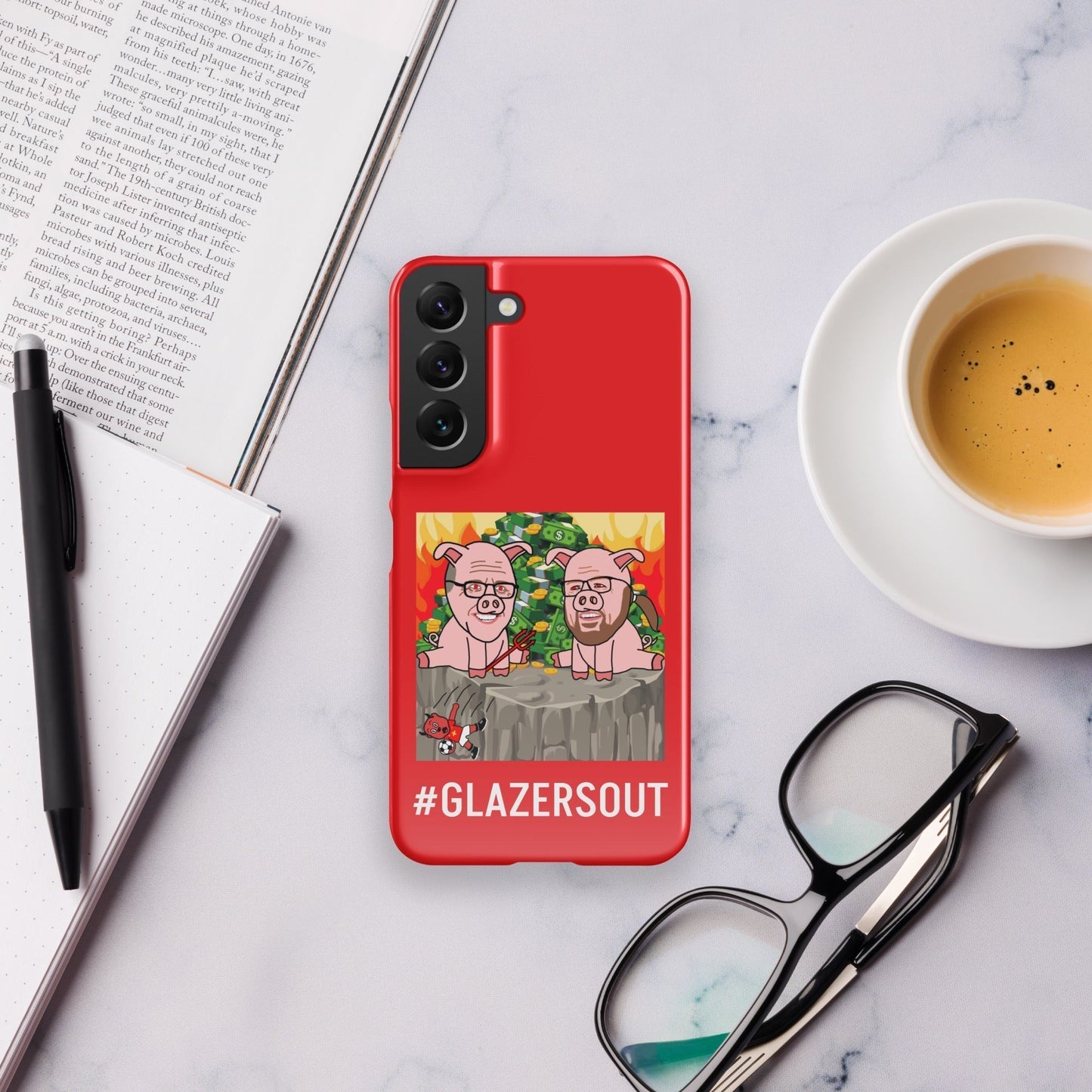 Glazers Out Manchester United Snap case for Samsung® red Glossy Samsung Galaxy S22 Mobile Phone Cases Football GlazersOut Manchester United Next Cult Brand