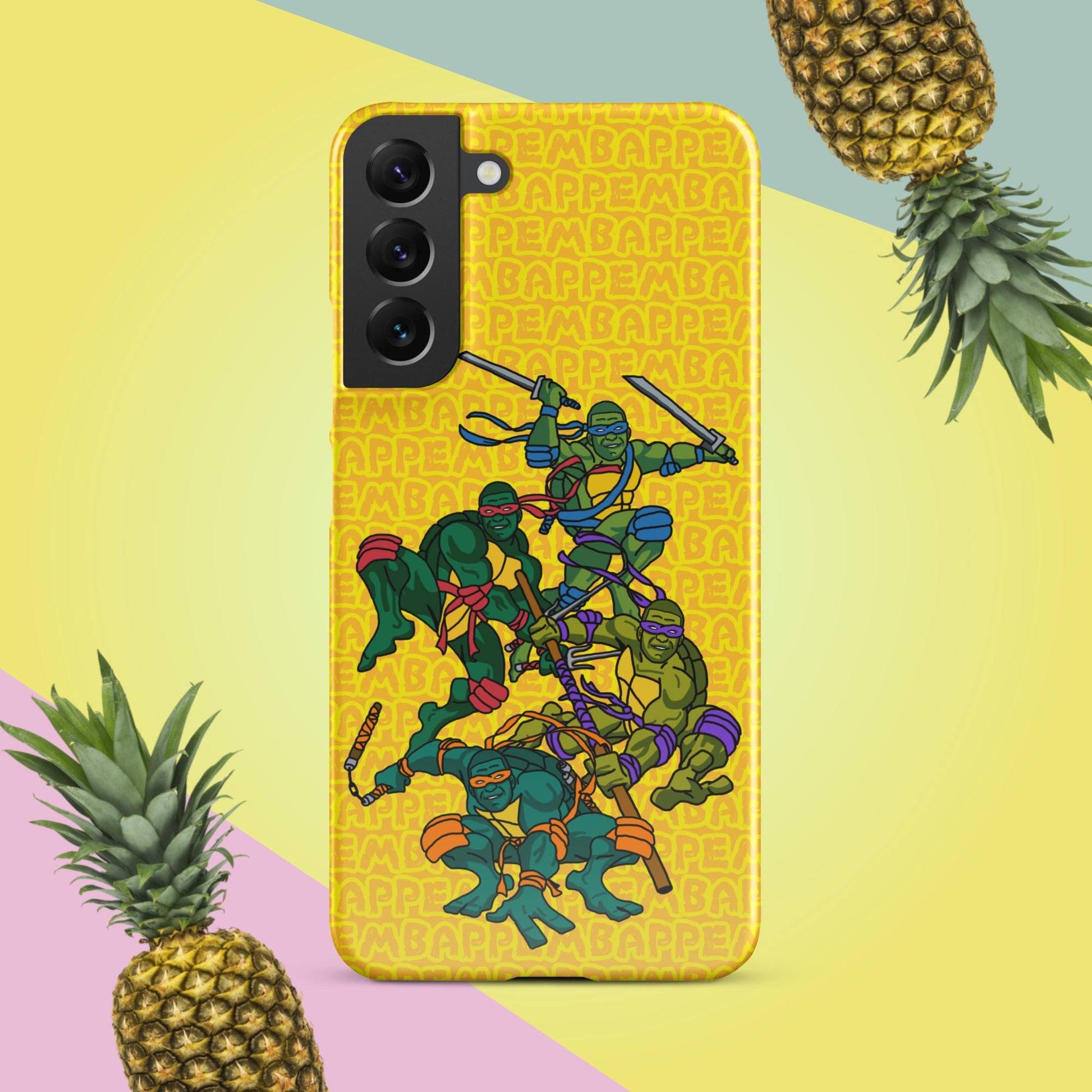 Kylian Mbappe Ninja Turtles funny football/ soccer meme Snap case for Samsung® yellow Next Cult Brand Football, Kylian Mbappe, Ninja Turtles, PSG