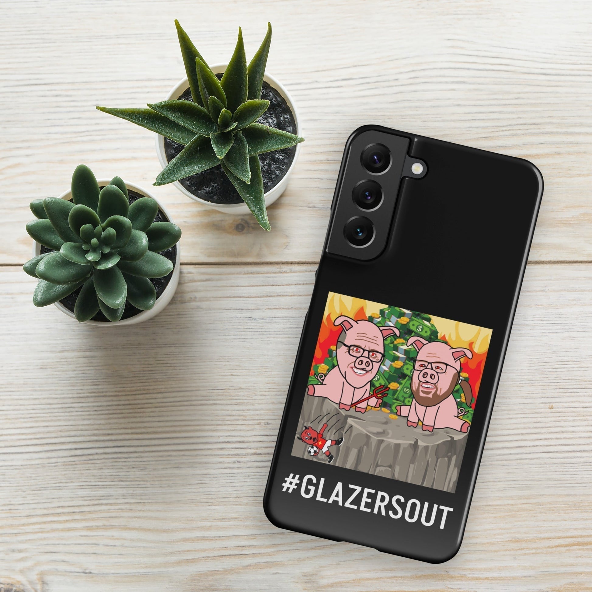 Glazers Out Manchester United Snap case for Samsung® black Glossy Samsung Galaxy S22 Plus Mobile Phone Cases Football GlazersOut Manchester United Next Cult Brand