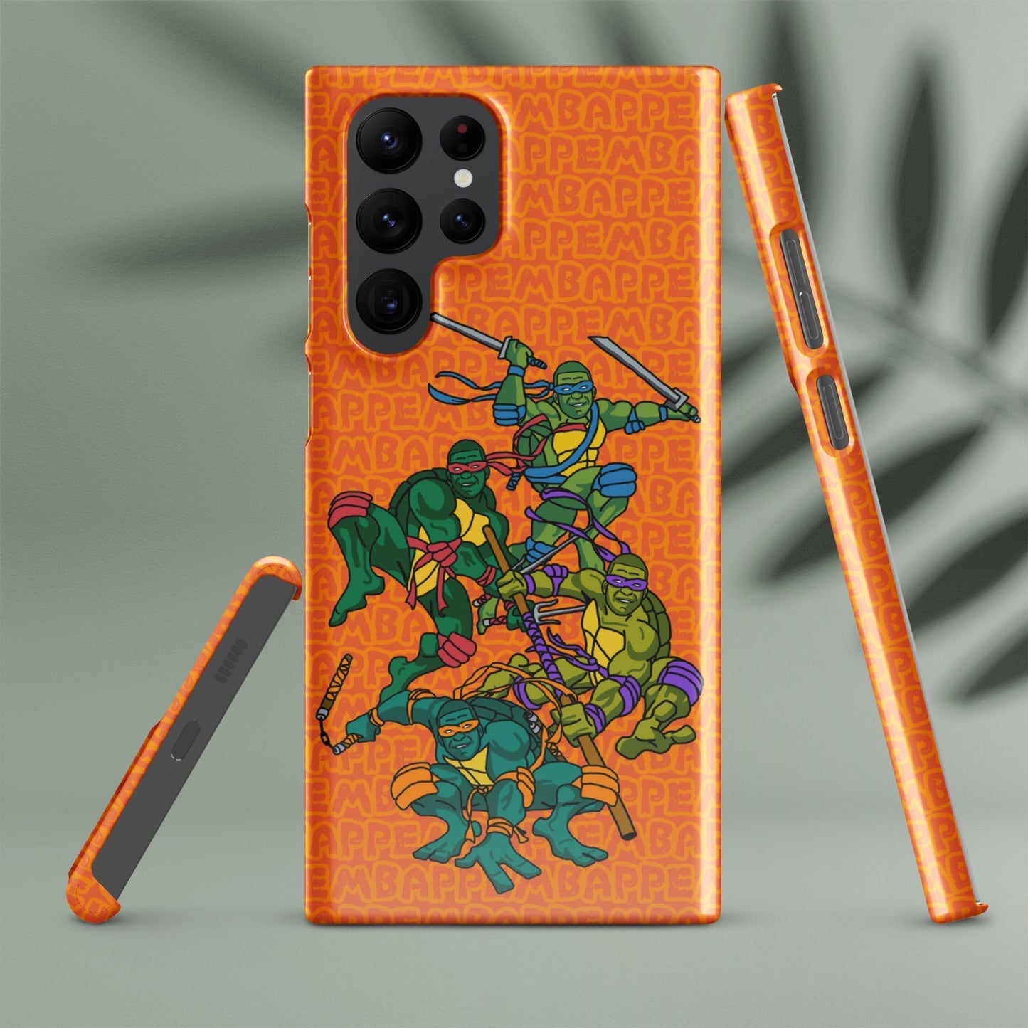 Kylian Mbappe Ninja Turtles funny football/ soccer meme Snap case for Samsung® orange Glossy Samsung Galaxy S22 Ultra Mobile Phone Cases Football Kylian Mbappe Ninja Turtles PSG Real Madrid Next Cult Brand