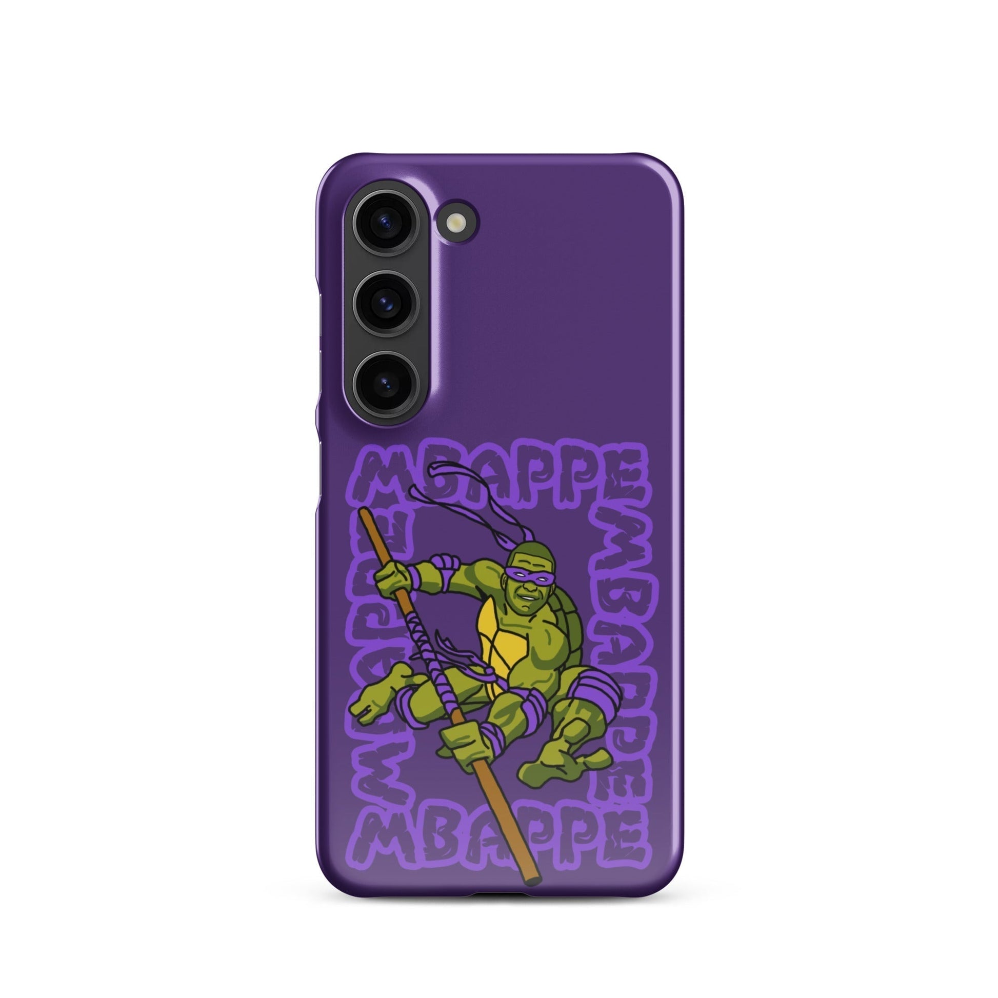 Kylian Mbappe Purple Ninja Turtle Donatello Snap case for Samsung® Glossy Samsung Galaxy S23 Mobile Phone Cases Football Kylian Mbappe Ninja Turtles PSG Real Madrid Next Cult Brand