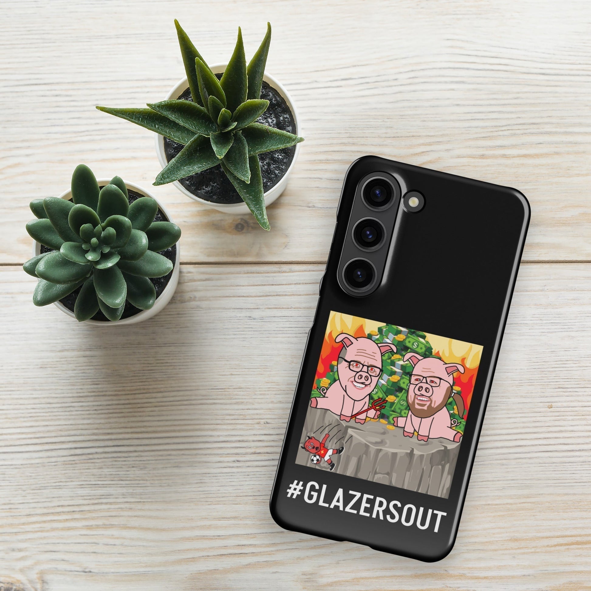 Glazers Out Manchester United Snap case for Samsung® black Glossy Samsung Galaxy S23 Mobile Phone Cases Football GlazersOut Manchester United Next Cult Brand