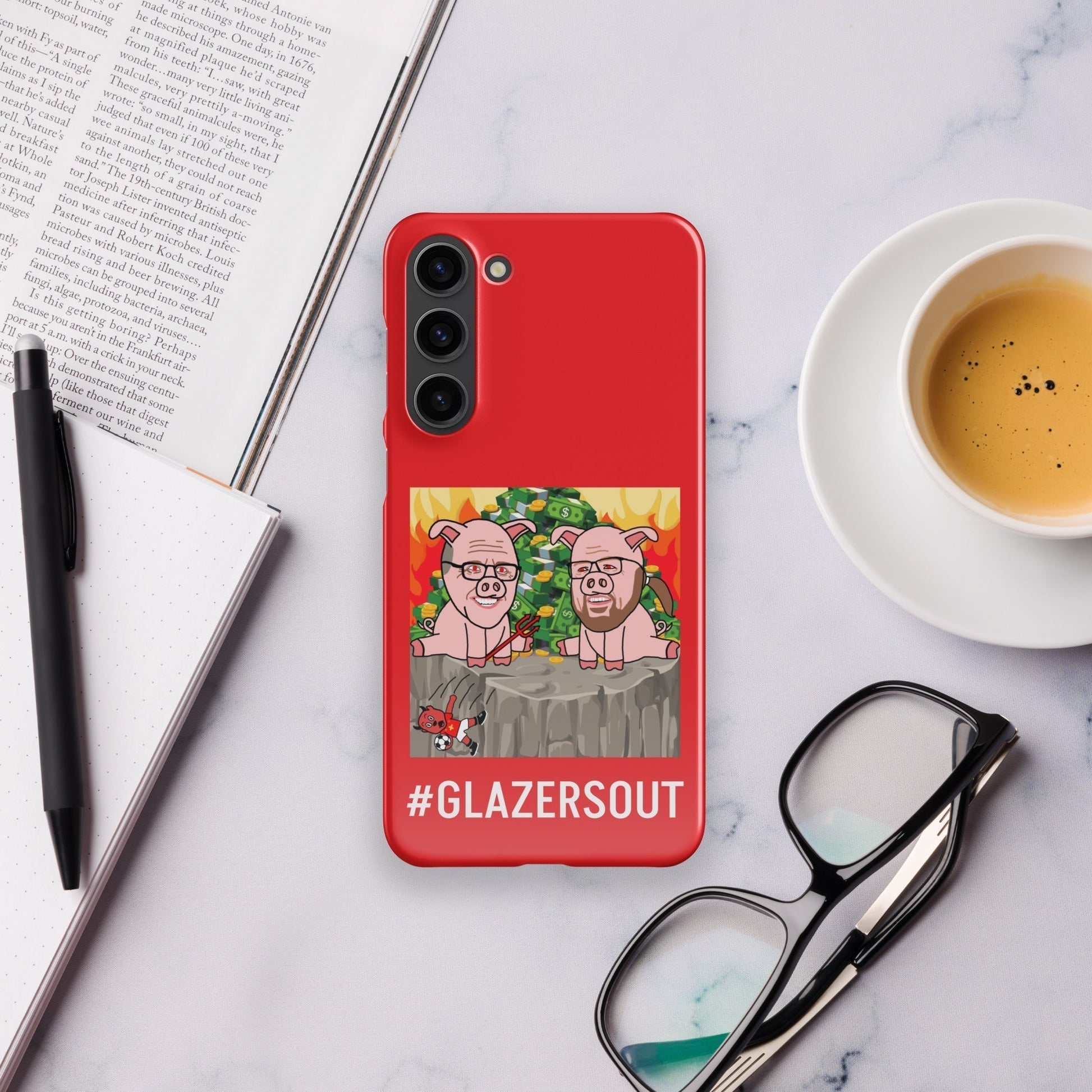 Glazers Out Manchester United Snap case for Samsung® red Glossy Samsung Galaxy S23 Plus Mobile Phone Cases Football GlazersOut Manchester United Next Cult Brand