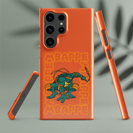 Kylian Mbappe Orange Ninja Turtle Michelangelo Snap case for Samsung® Glossy Samsung Galaxy S23 Ultra Mobile Phone Cases Football Kylian Mbappe Ninja Turtles PSG Real Madrid Next Cult Brand