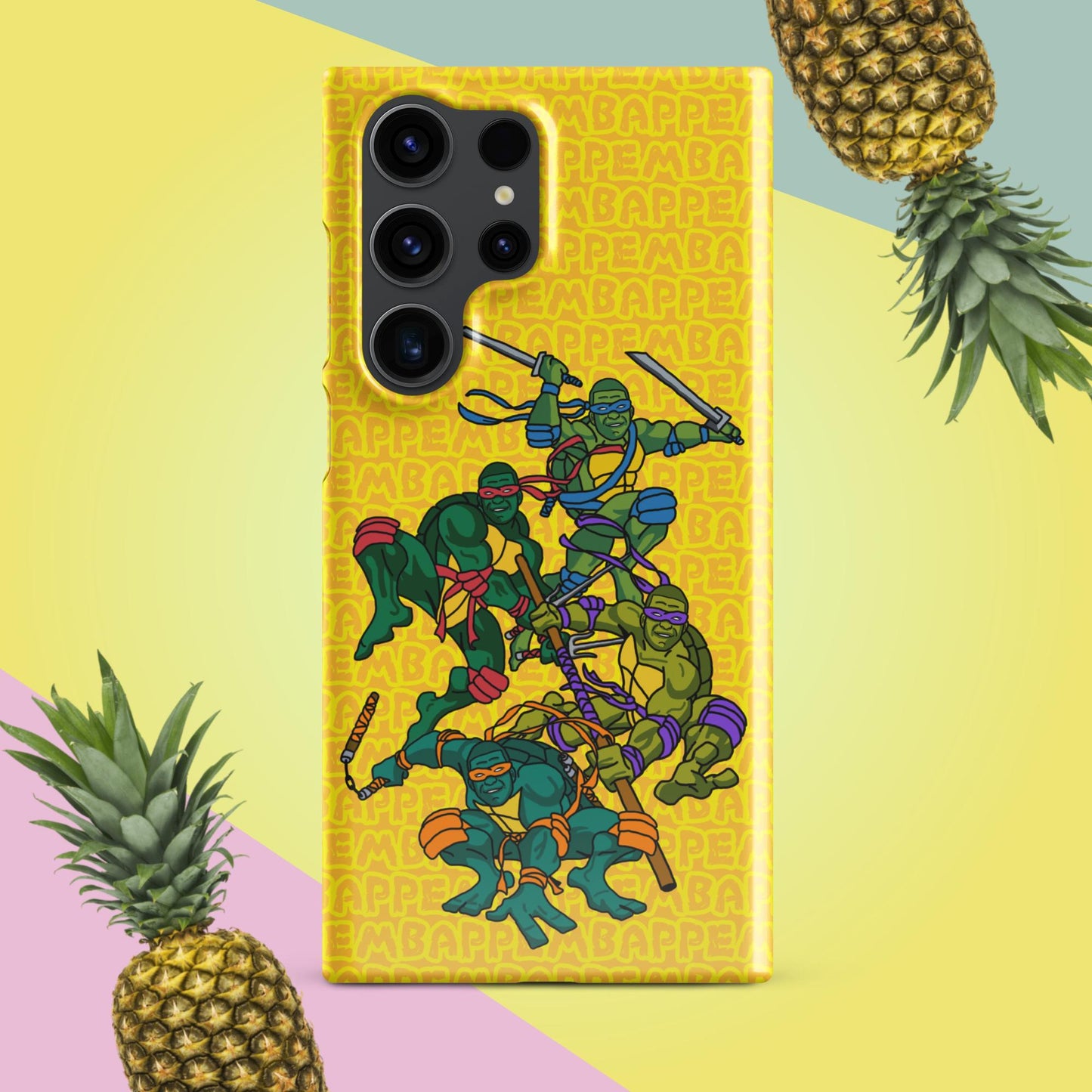 Kylian Mbappe Ninja Turtles funny football/ soccer meme Snap case for Samsung® yellow Next Cult Brand Football, Kylian Mbappe, Ninja Turtles, PSG