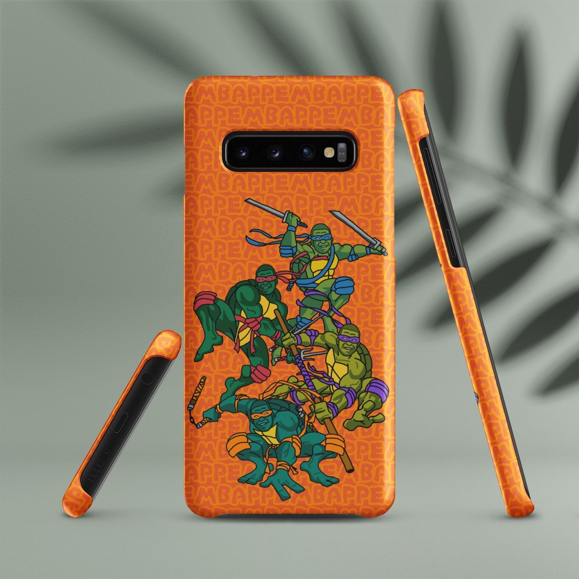 Kylian Mbappe Ninja Turtles funny football/ soccer meme Snap case for Samsung® orange Matte Samsung Galaxy S10 Mobile Phone Cases Football Kylian Mbappe Ninja Turtles PSG Real Madrid Next Cult Brand