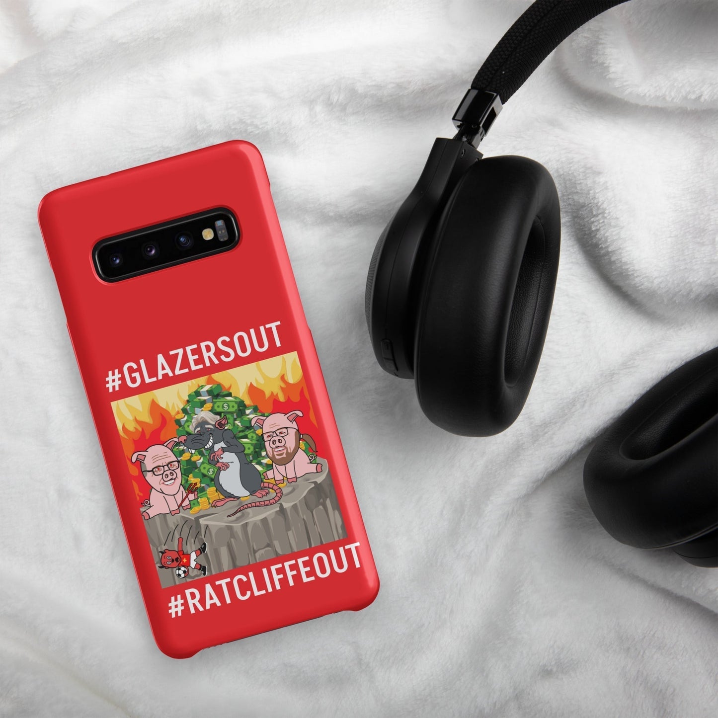 Manchester United Ratcliffe Out, Glazers Out Snap case for Samsung® red Matte Samsung Galaxy S10 Mobile Phone Cases Football GlazersOut Manchester United RatcliffeOut Next Cult Brand