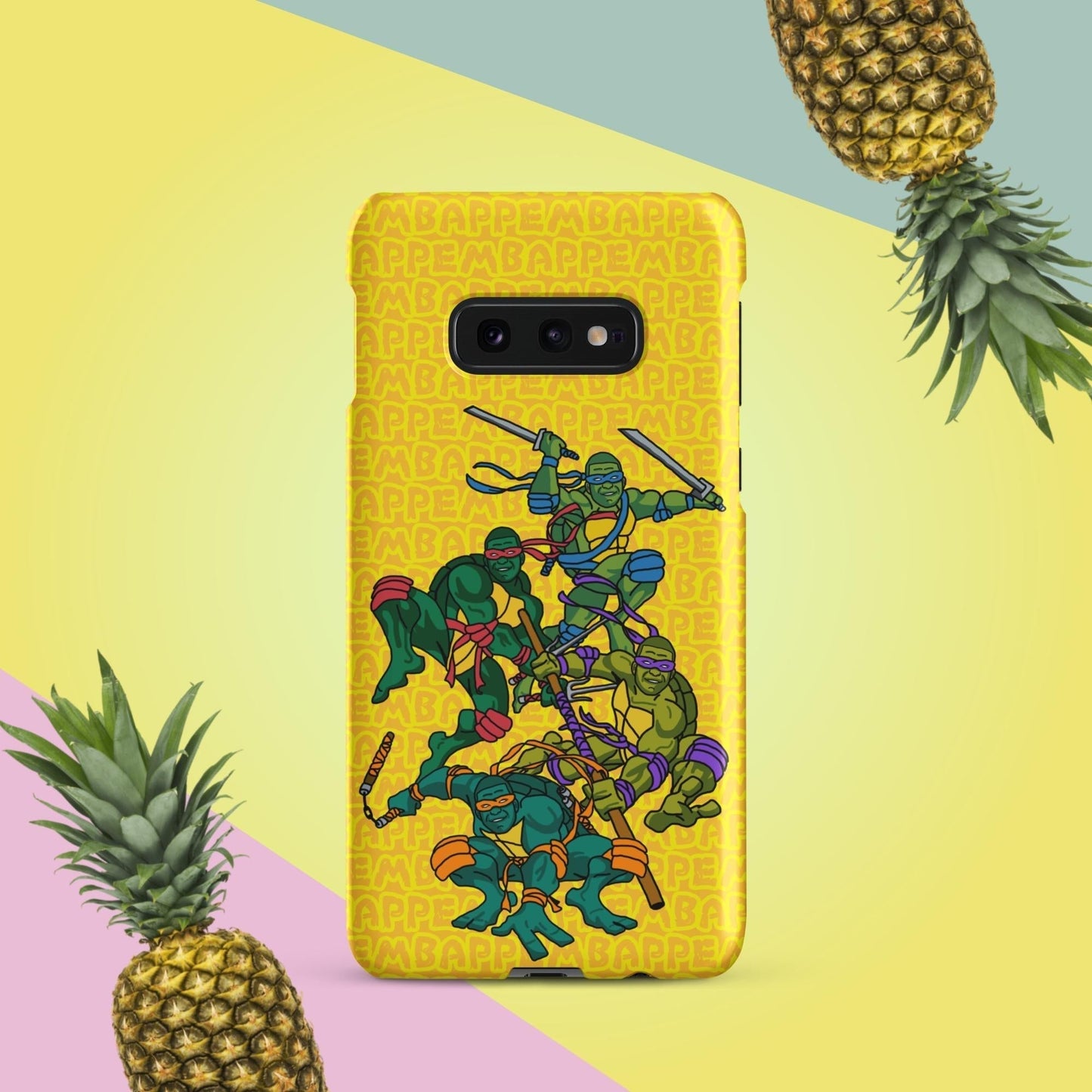 Kylian Mbappe Ninja Turtles funny football/ soccer meme Snap case for Samsung® yellow Matte Samsung Galaxy S10e Mobile Phone Cases Football Kylian Mbappe Ninja Turtles PSG Real Madrid Next Cult Brand