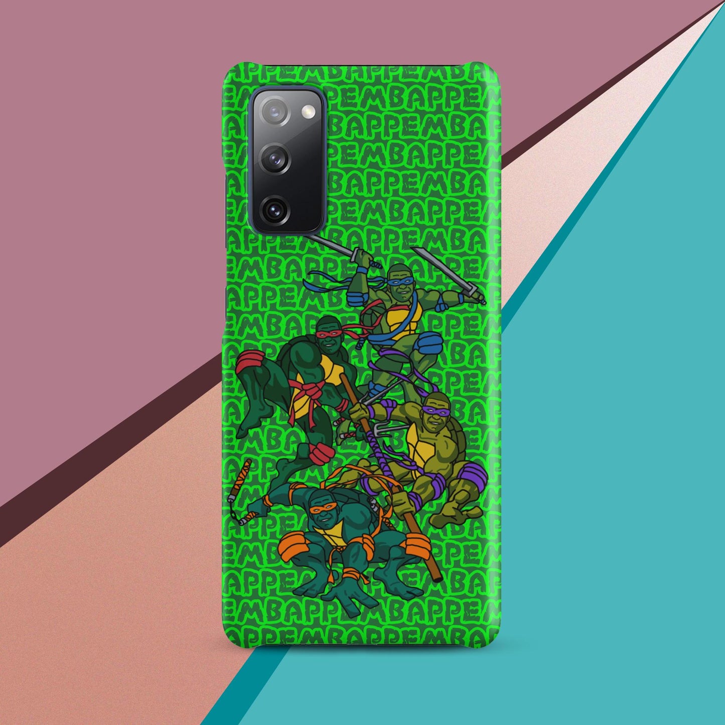 Kylian Mbappe Ninja Turtles funny football/ soccer meme Snap case for Samsung® green Matte Samsung Galaxy S20 FE Mobile Phone Cases Football Kylian Mbappe Ninja Turtles PSG Real Madrid Next Cult Brand