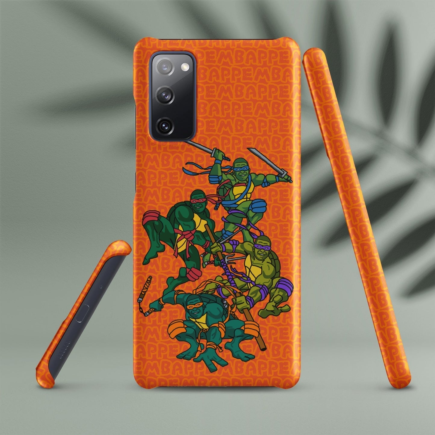 Kylian Mbappe Ninja Turtles funny football/ soccer meme Snap case for Samsung® orange Matte Samsung Galaxy S20 FE Mobile Phone Cases Football Kylian Mbappe Ninja Turtles PSG Real Madrid Next Cult Brand