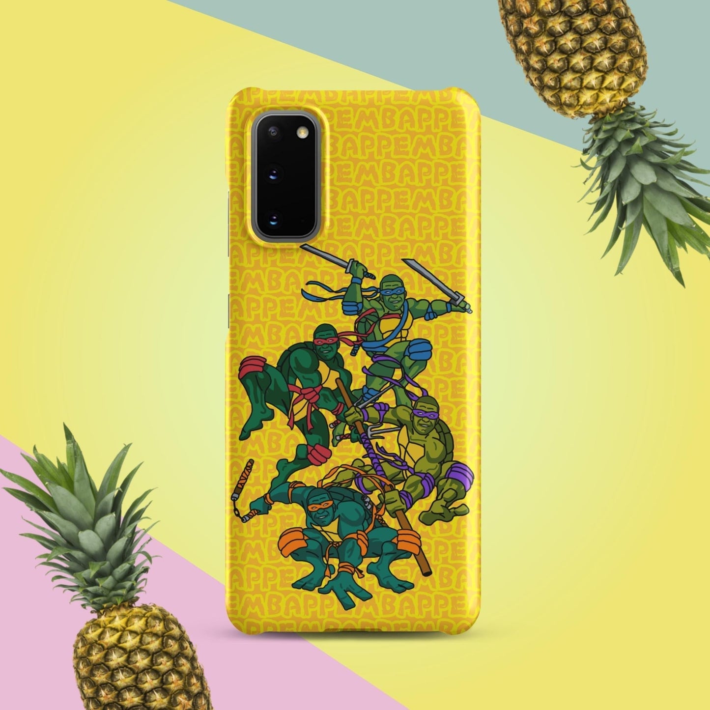 Kylian Mbappe Ninja Turtles funny football/ soccer meme Snap case for Samsung® yellow Matte Samsung Galaxy S20 Mobile Phone Cases Football Kylian Mbappe Ninja Turtles PSG Real Madrid Next Cult Brand