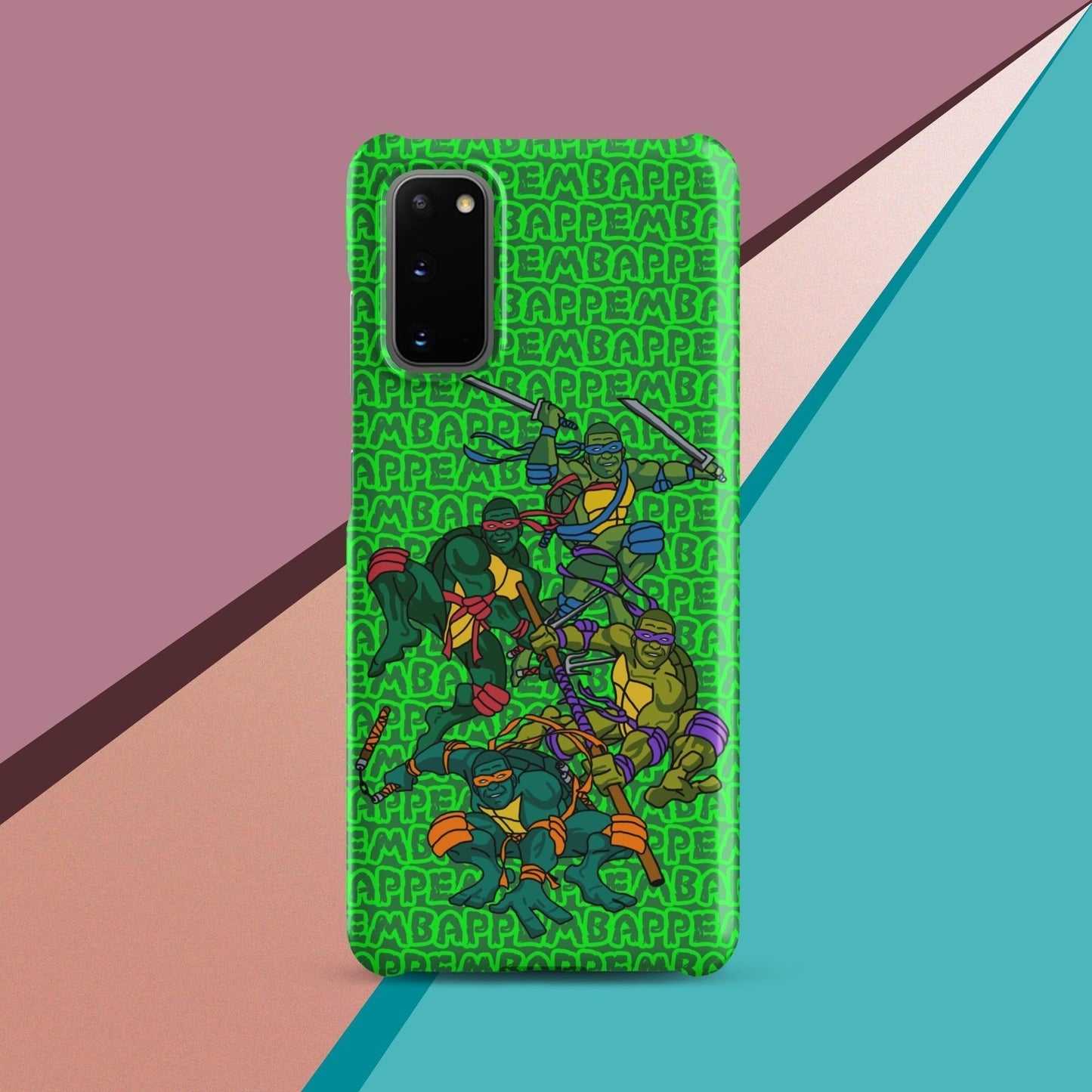 Kylian Mbappe Ninja Turtles funny football/ soccer meme Snap case for Samsung® green Matte Samsung Galaxy S20 Mobile Phone Cases Football Kylian Mbappe Ninja Turtles PSG Real Madrid Next Cult Brand