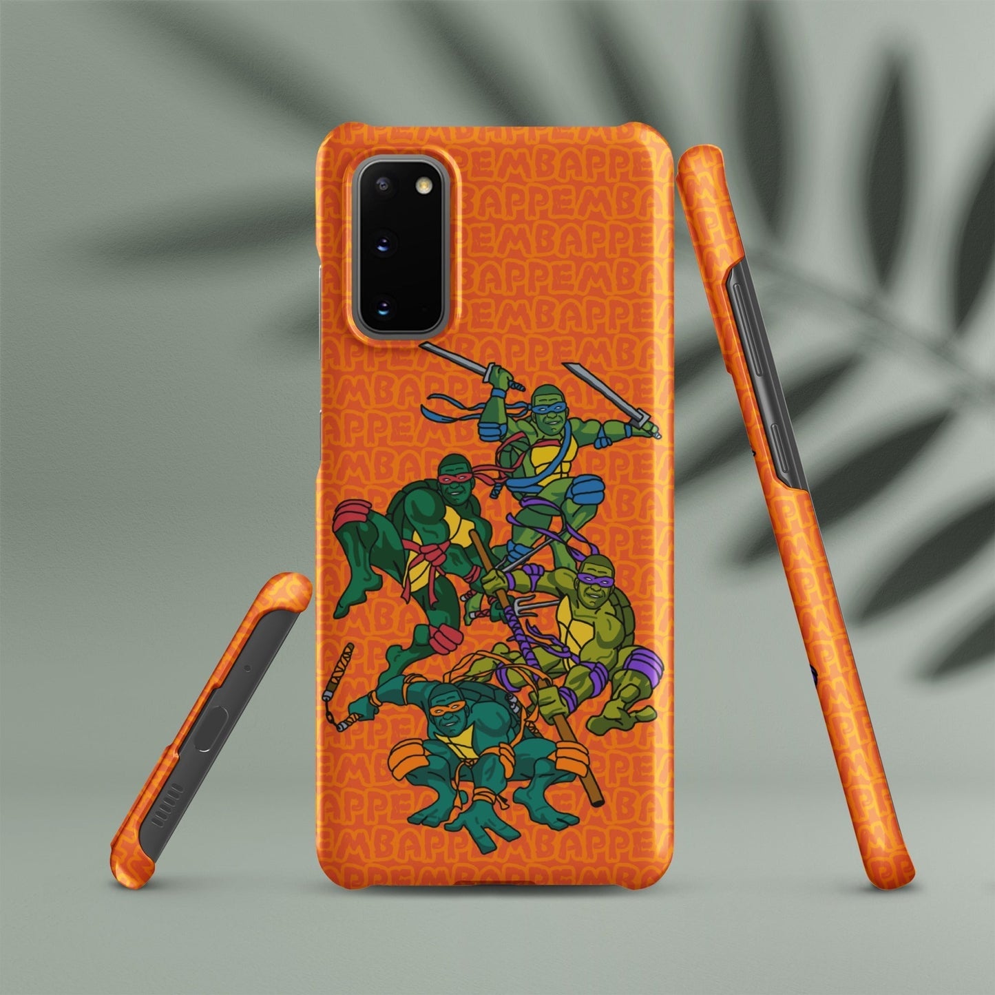 Kylian Mbappe Ninja Turtles funny football/ soccer meme Snap case for Samsung® orange Matte Samsung Galaxy S20 Mobile Phone Cases Football Kylian Mbappe Ninja Turtles PSG Real Madrid Next Cult Brand