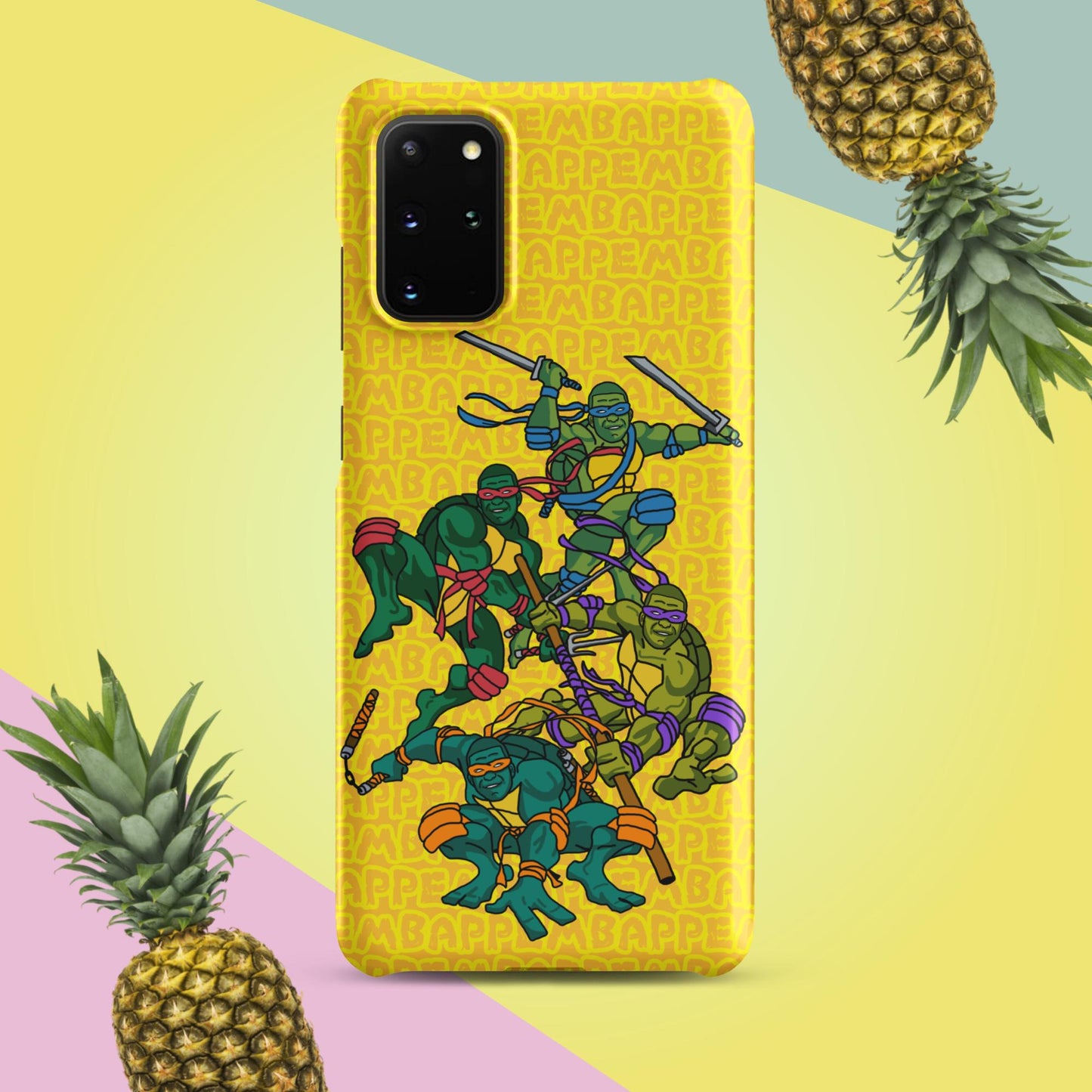 Kylian Mbappe Ninja Turtles funny football/ soccer meme Snap case for Samsung® yellow Matte Samsung Galaxy S20 Plus Mobile Phone Cases Football Kylian Mbappe Ninja Turtles PSG Real Madrid Next Cult Brand